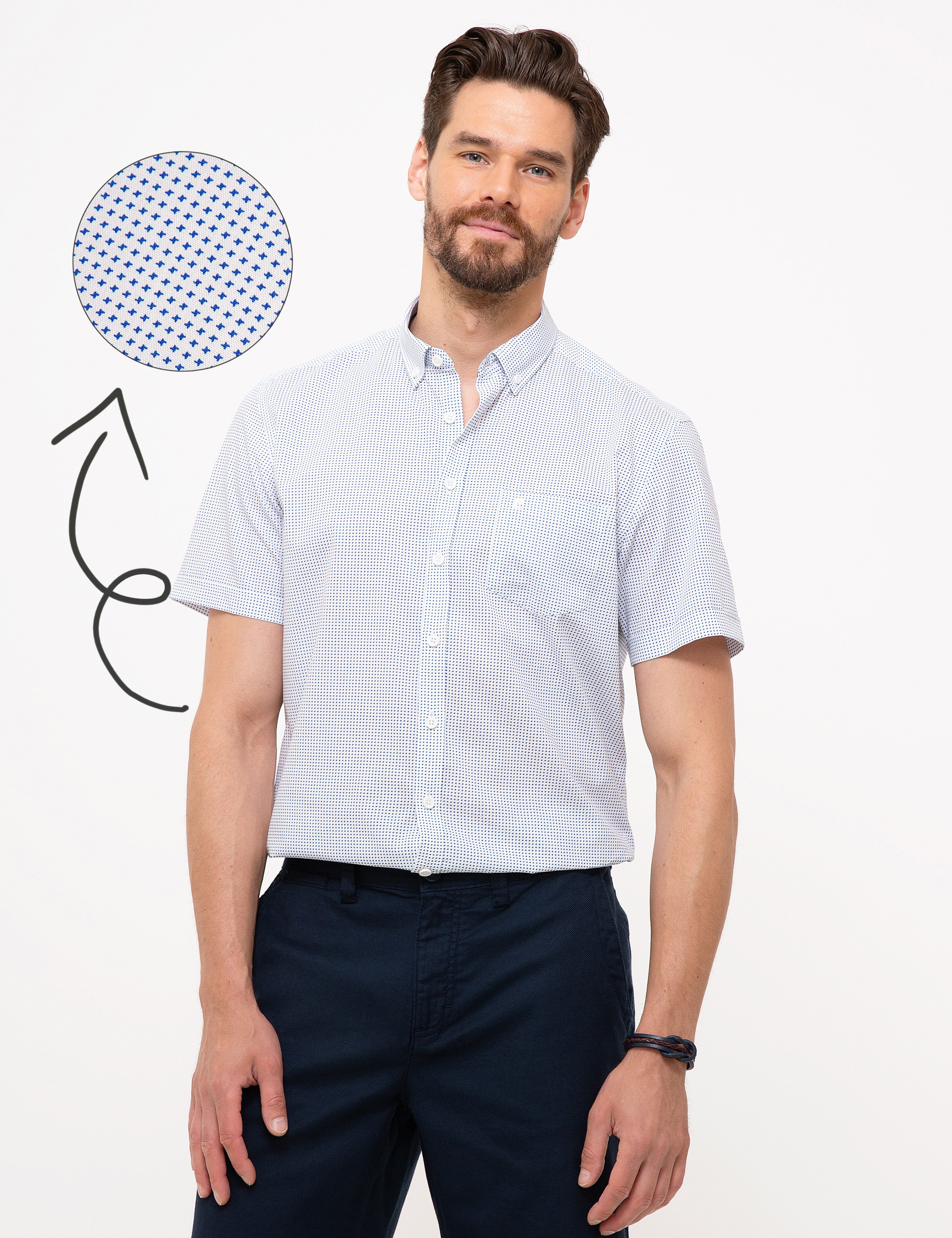 Saks Regular Fit Kısa Kollu Gömlek - Image 1