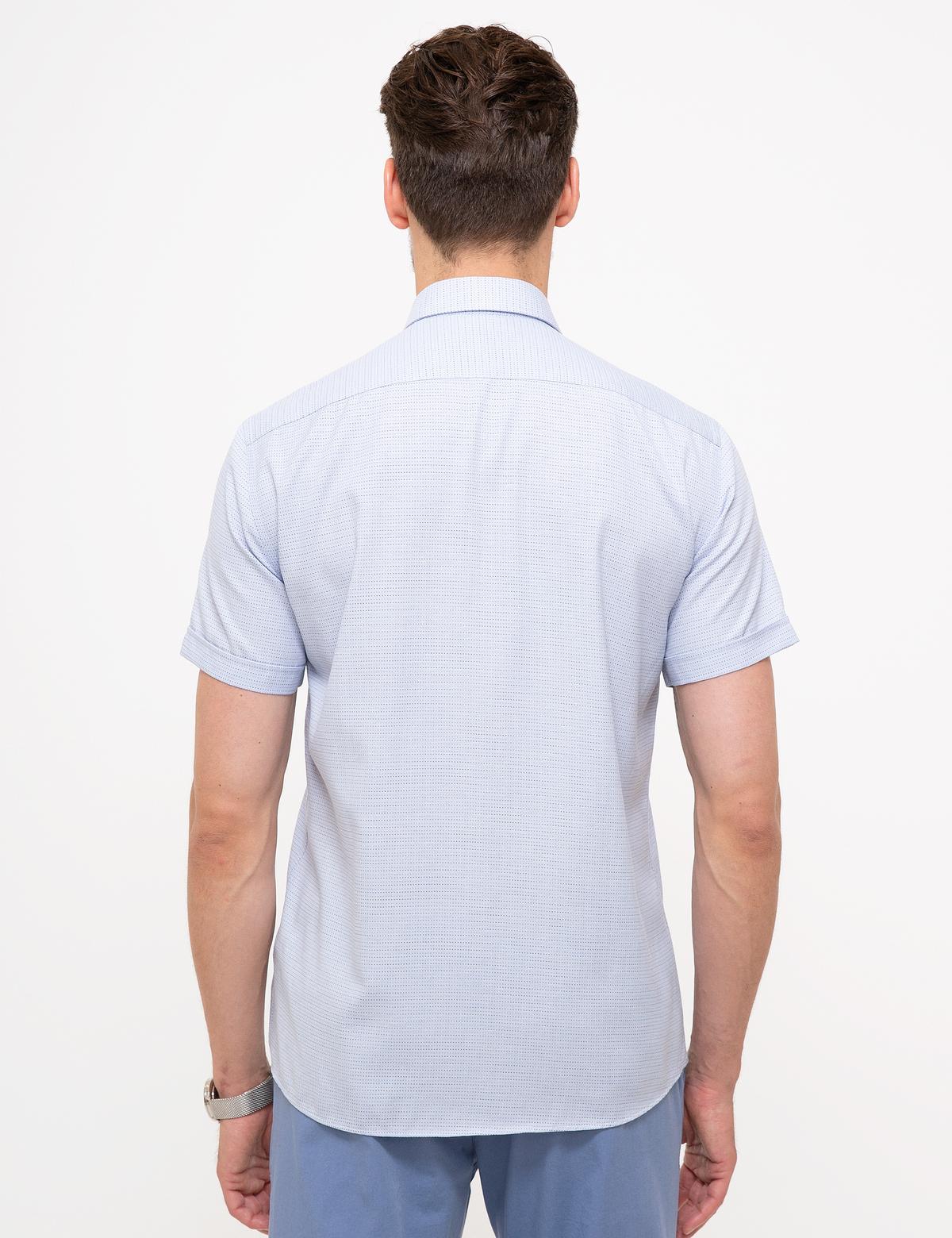 Açık Mavi Regular Fit Kısa Kollu Gömlek - 50203492007