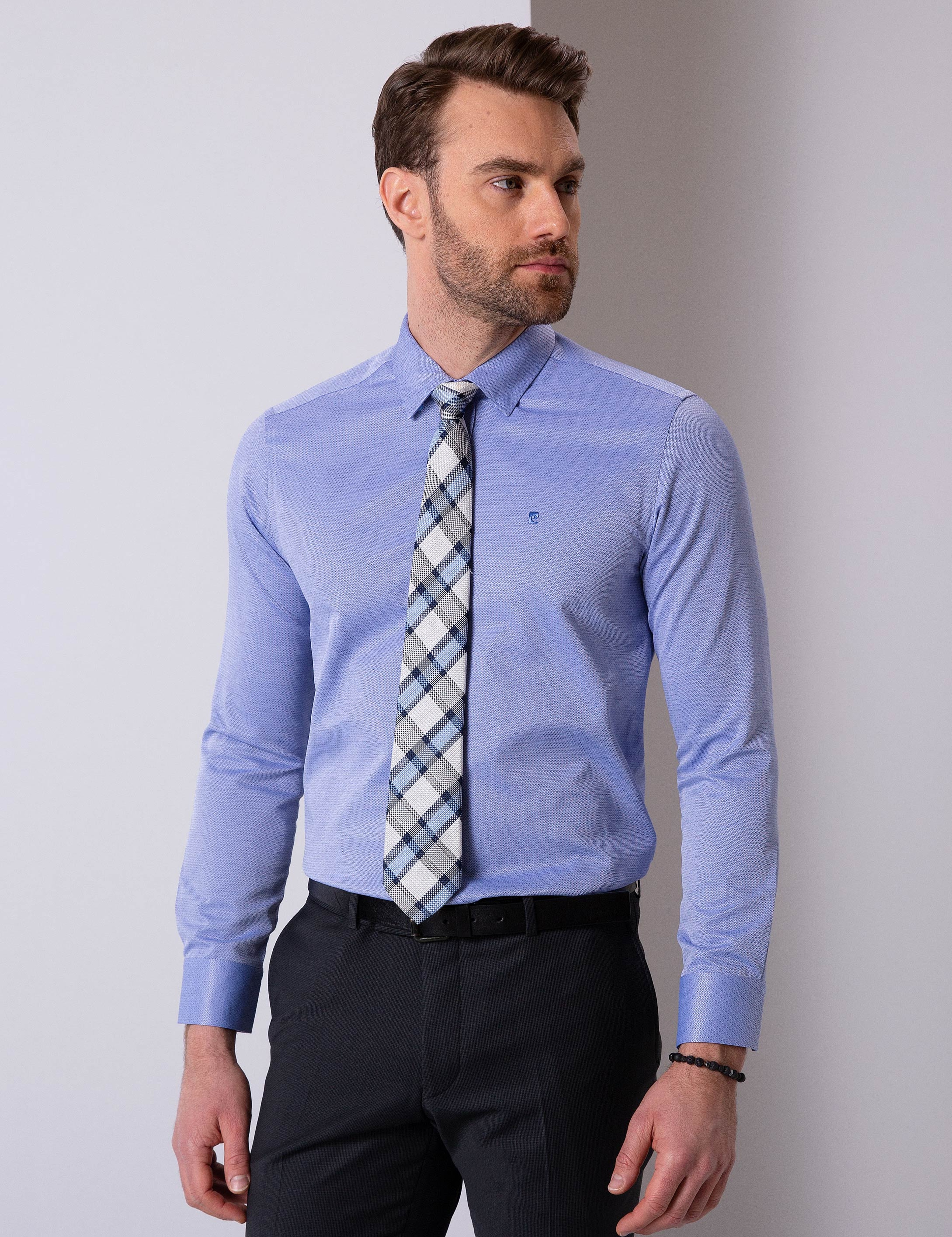 Saks Slim Fit Uzun Kollu Gömlek - Image 1