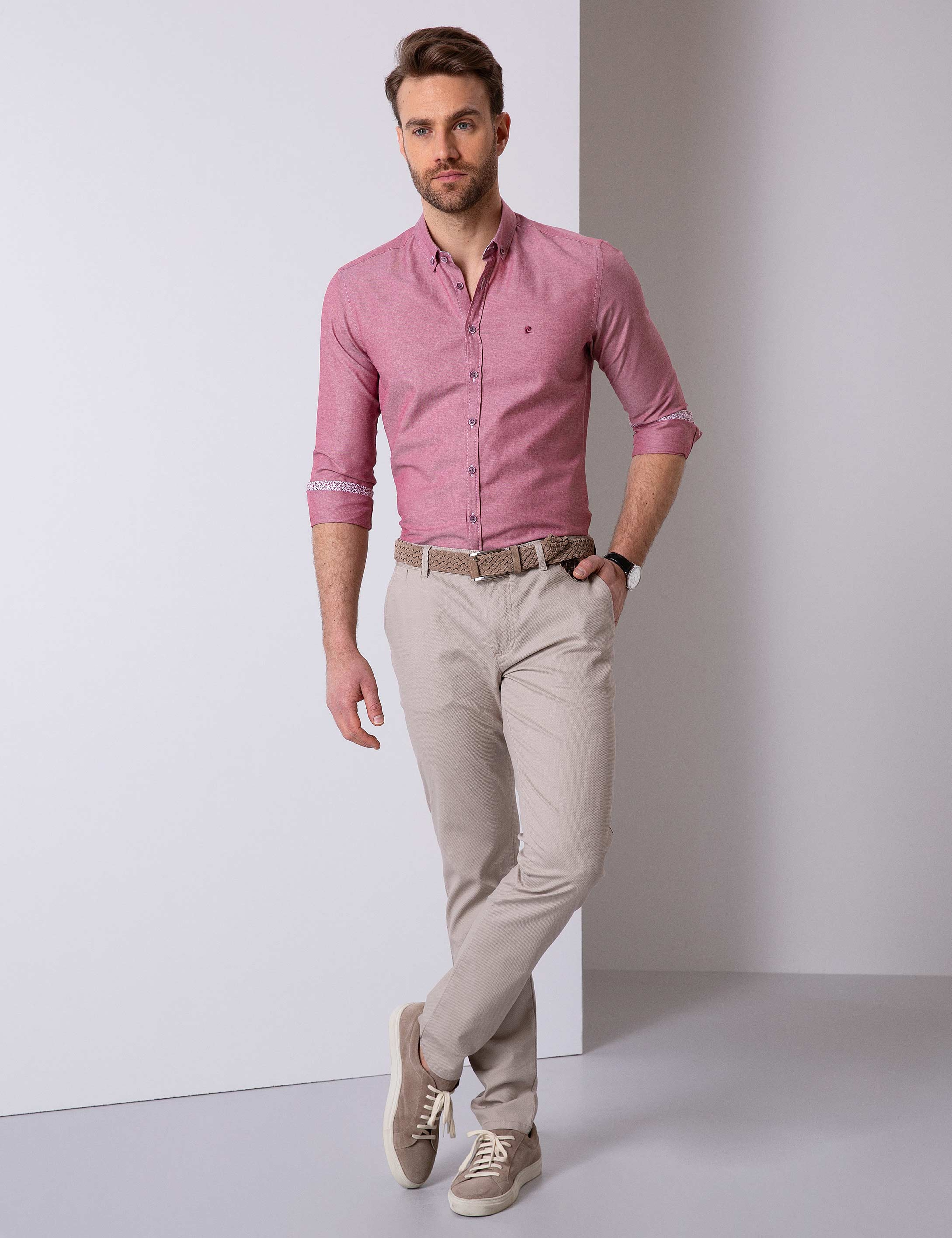 Bordo Slim Fit Gömlek - Image 2