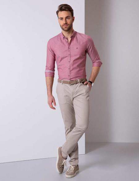Bordo Slim Fit Gömlek - 50203494034