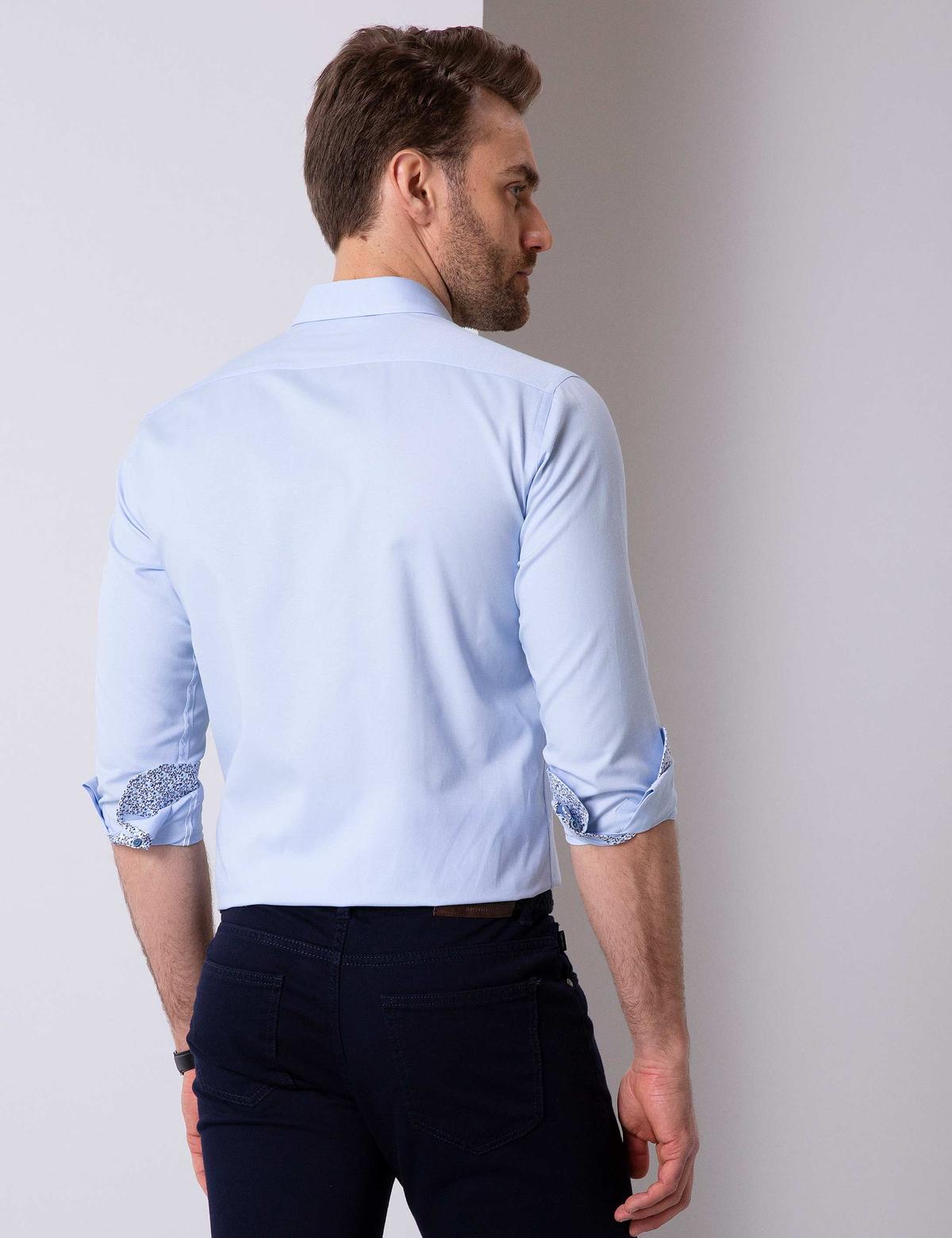 Açık Mavi Slim Fit Gömlek - 50203494041