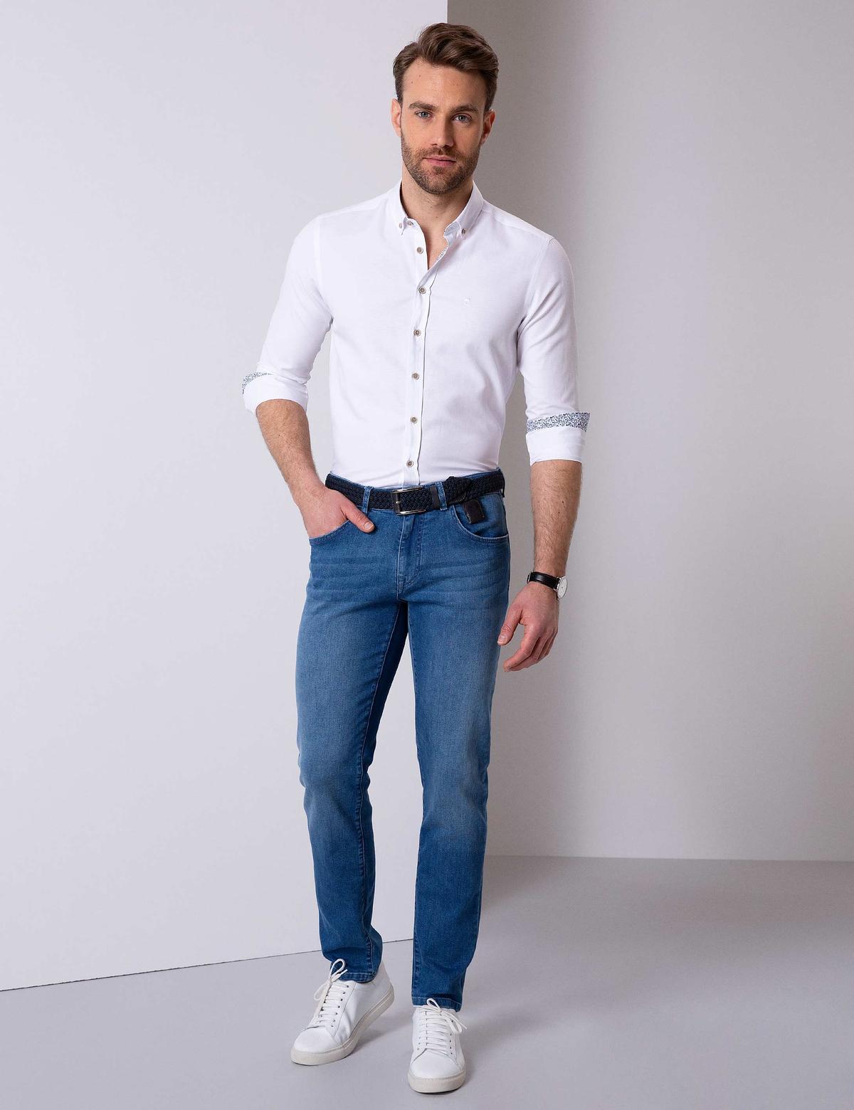 Beyaz Slim Fit Gömlek - 50203494059