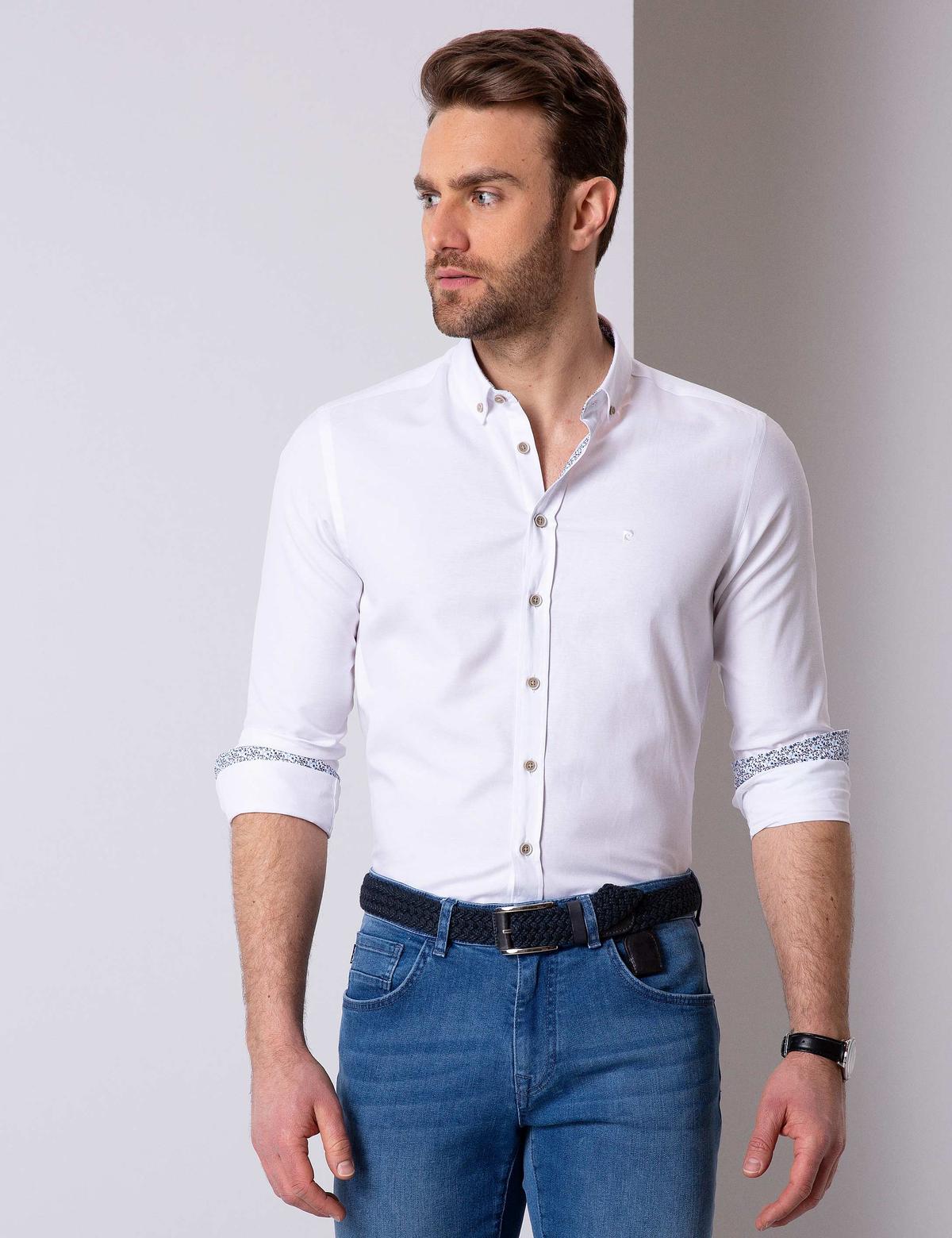 Beyaz Slim Fit Gömlek - 50203494059