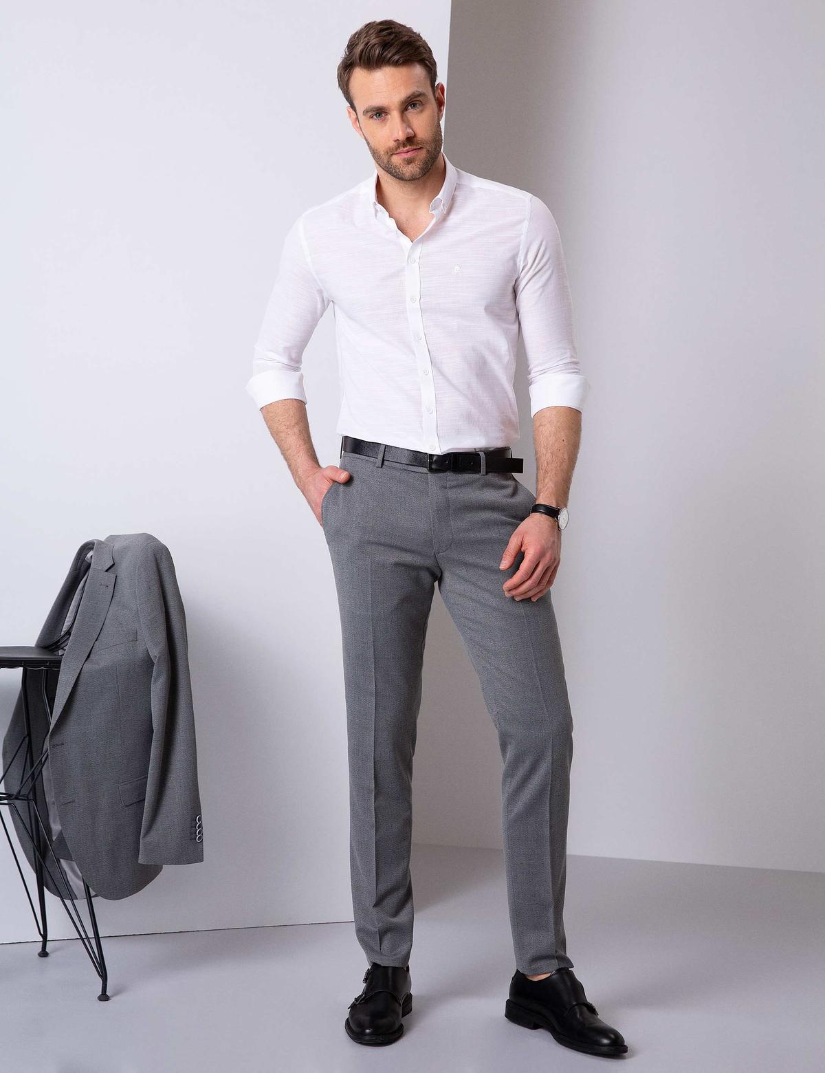 Beyaz Slim Fit Gömlek - 50203495009