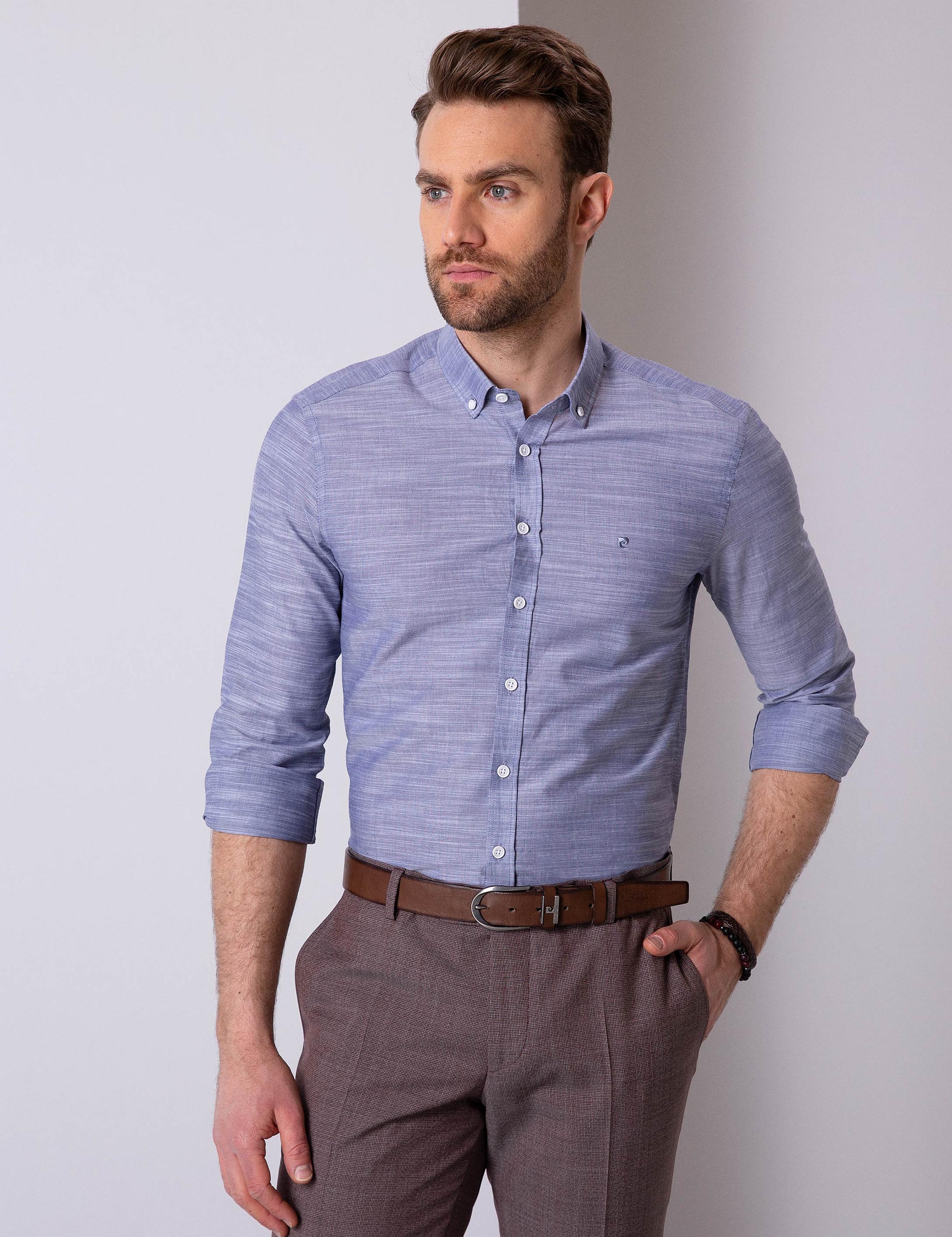 Lacivert Slim Fit Gömlek