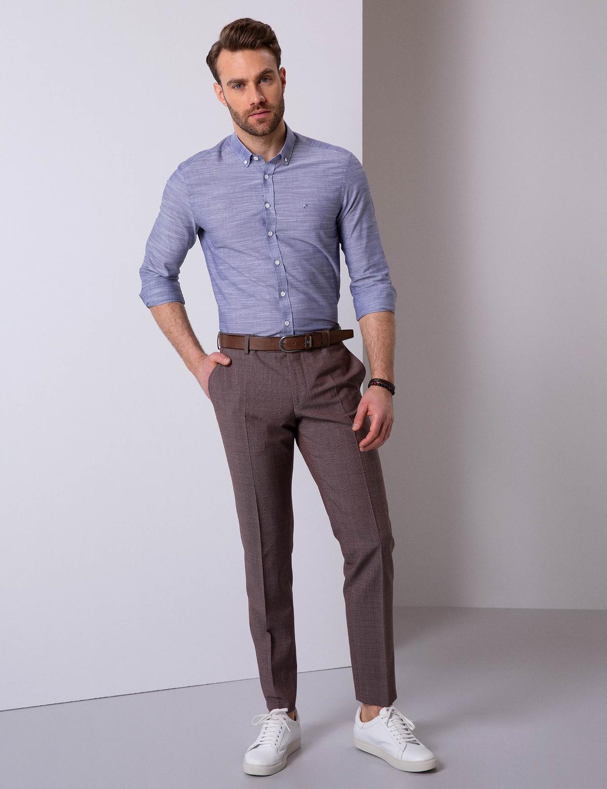 Lacivert Slim Fit Gömlek - 50203495054