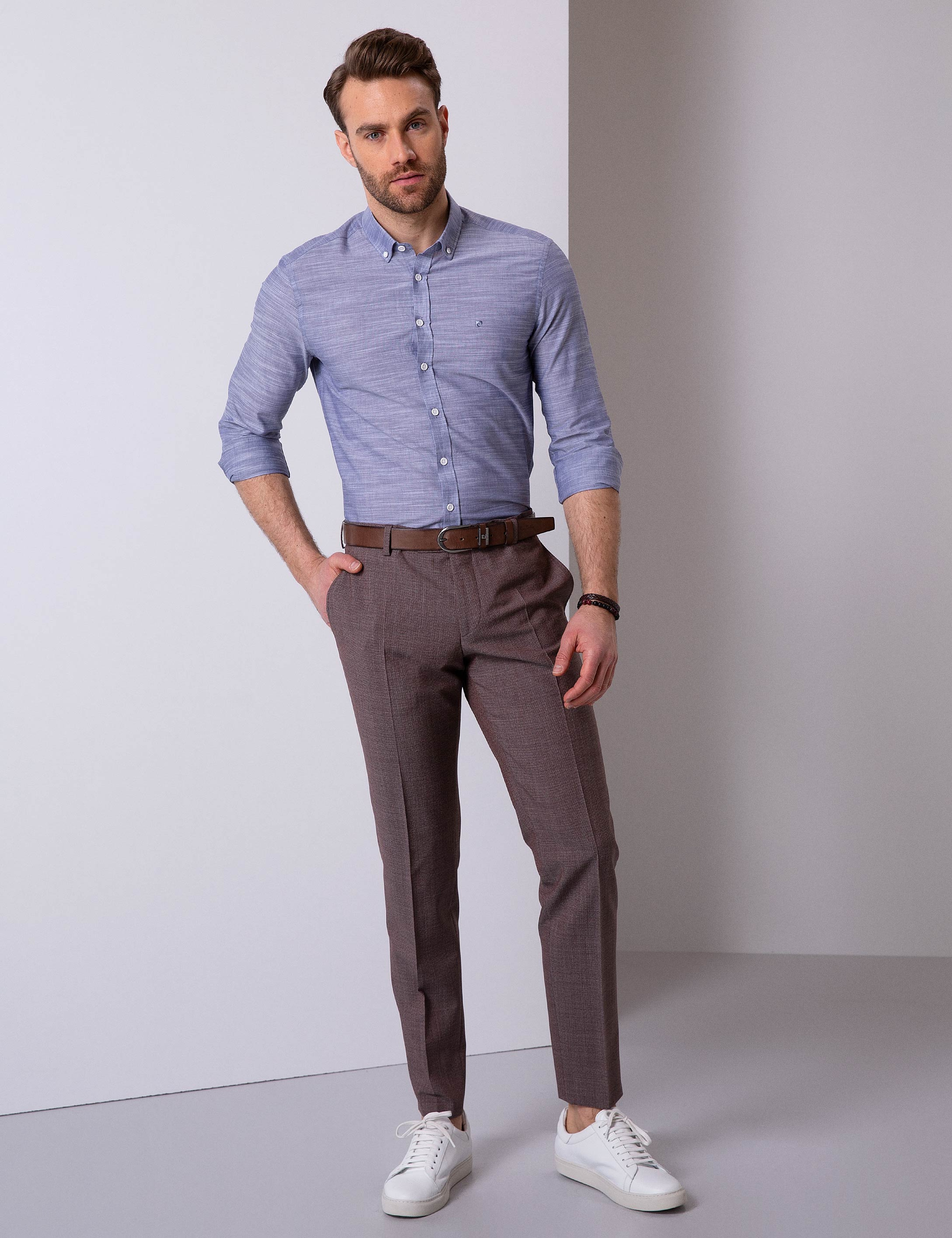 Lacivert Slim Fit Gömlek
