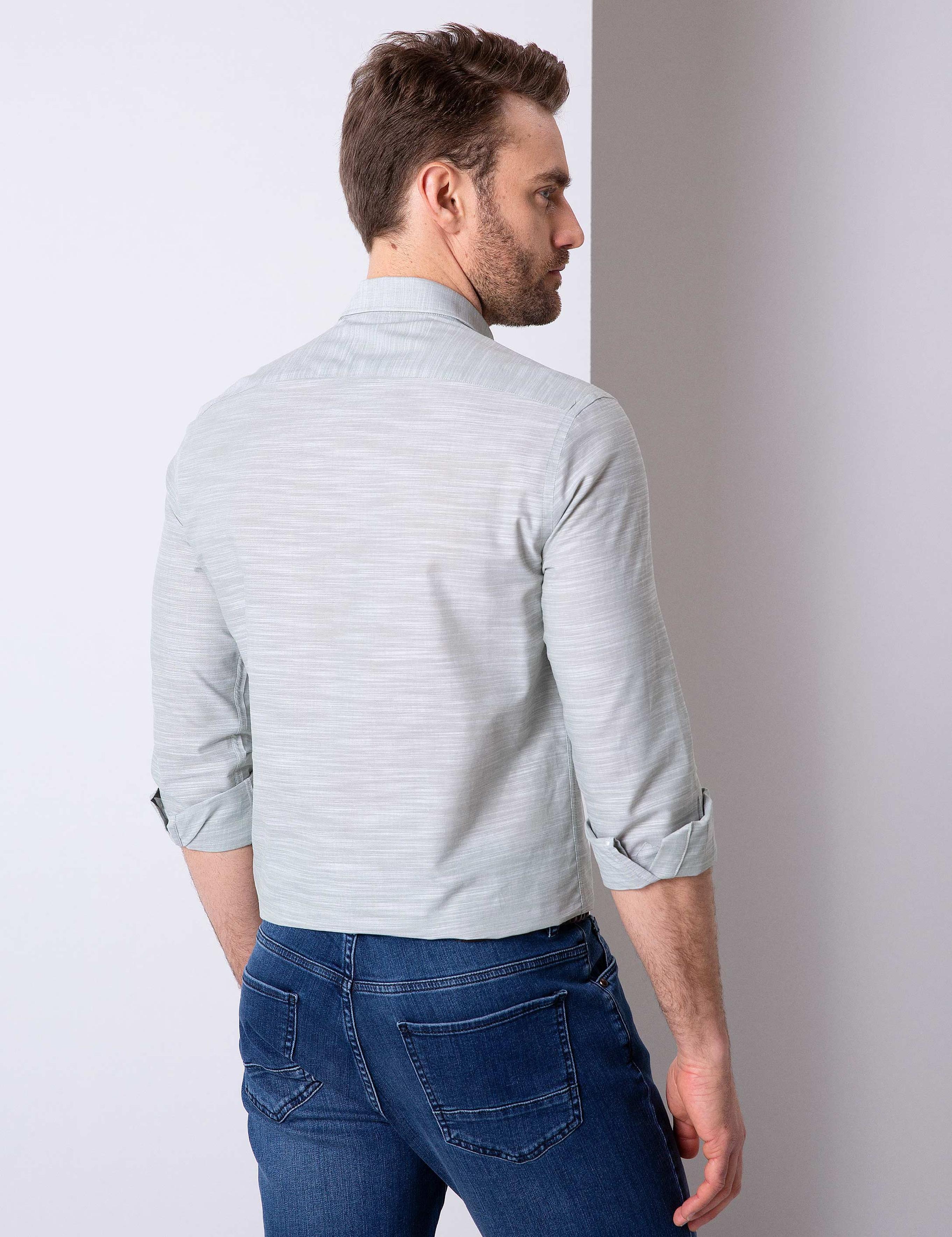 Yeşil Slim Fit Gömlek