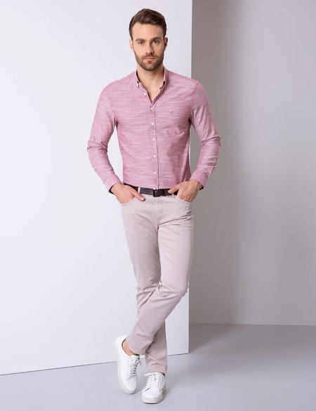 Kiremit Slim Fit Uzun Kollu Gömlek - 50203495070