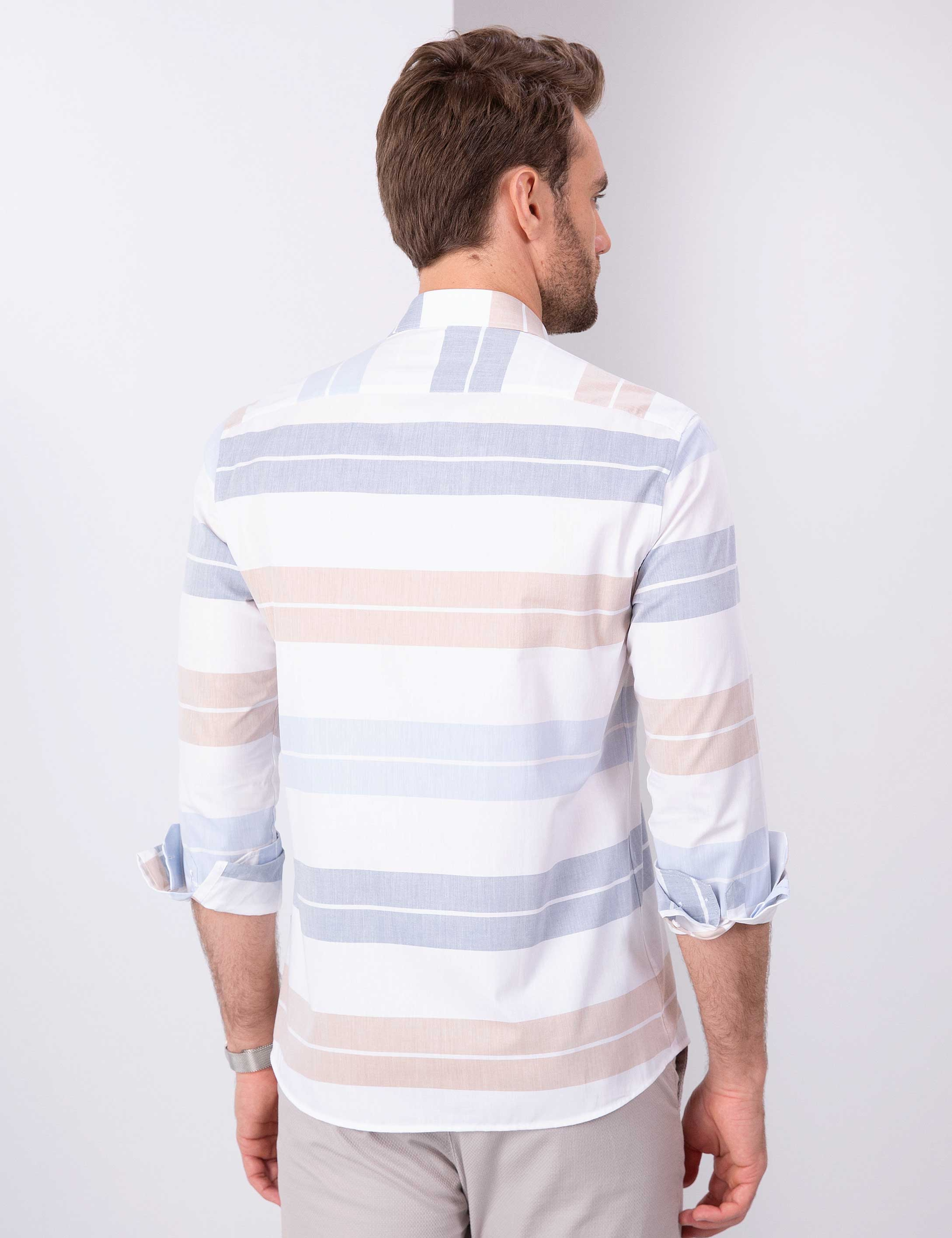 Safran Slim Fit Uzun Kollu Gömlek