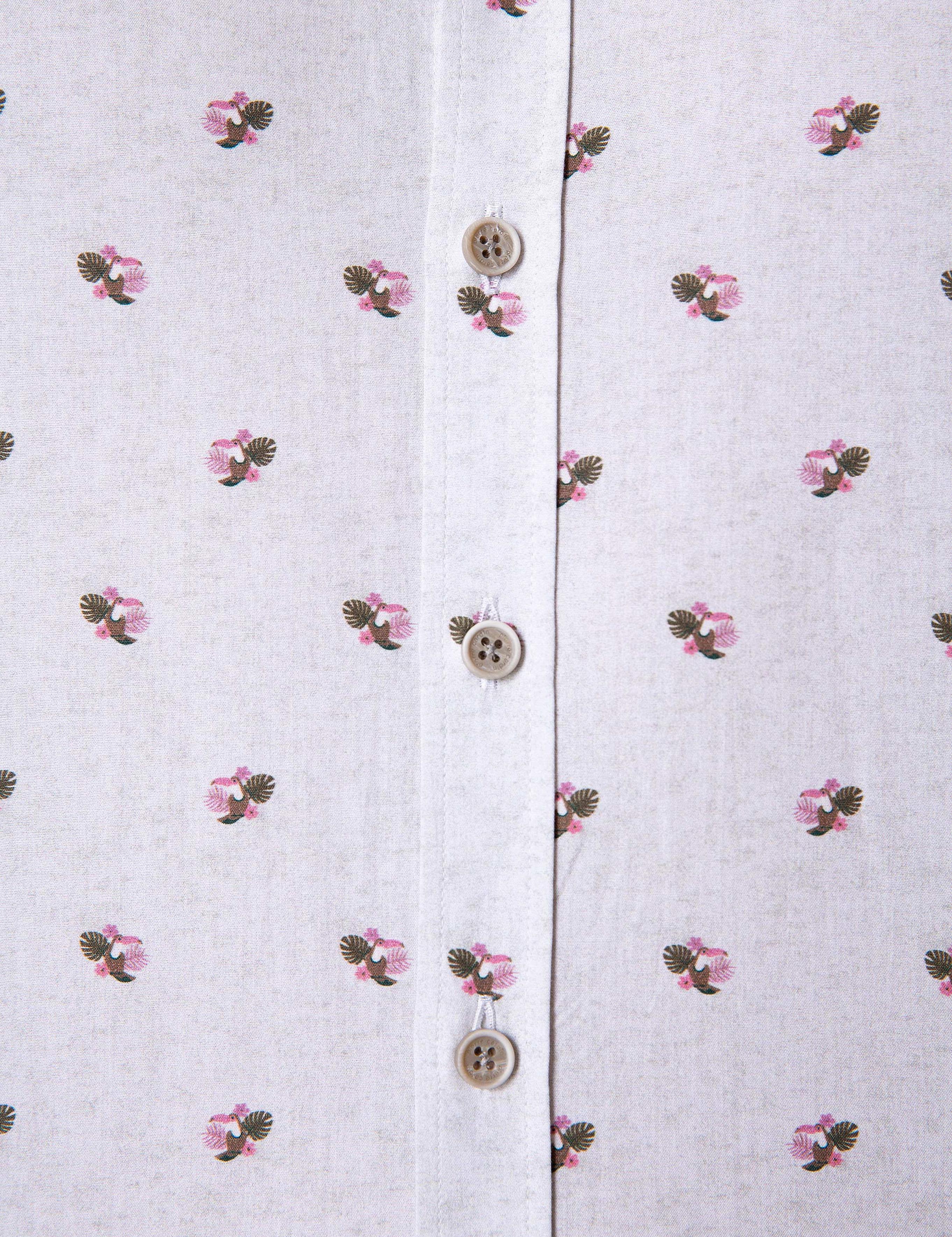 Açık Gri Slim Fit Uzun Kollu Gömlek