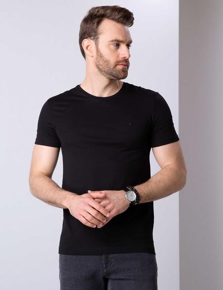 Siyah Slim Fit Basic Tişört - 50203592016