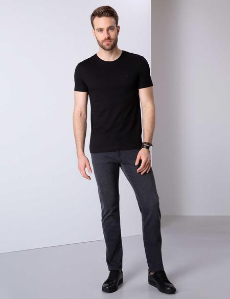 Siyah Slim Fit Basic Tişört - 50203592016