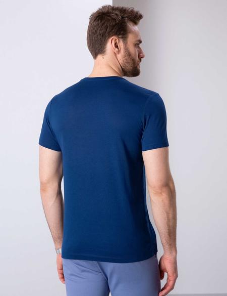 Lacivert Slim Fit Basic Tişört - 50203592026