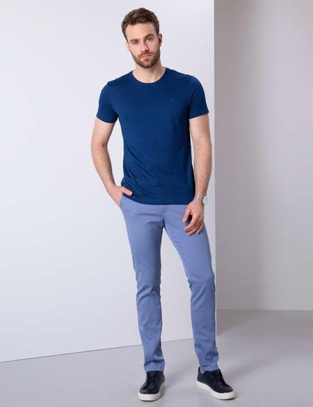 Lacivert Slim Fit Basic Tişört - 50203592026