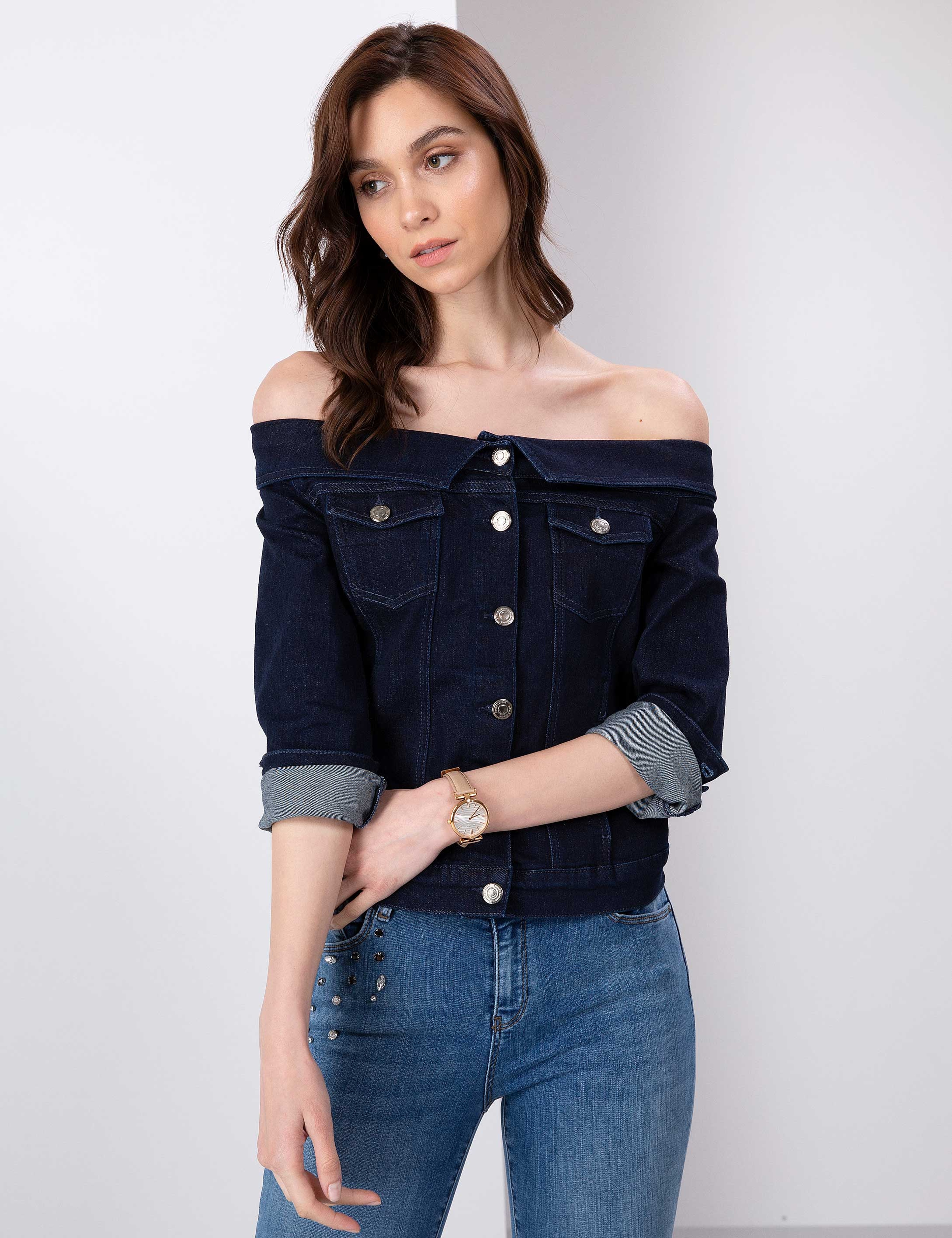 Koyu Lacivert Slim Fit Ceket - Image 2
