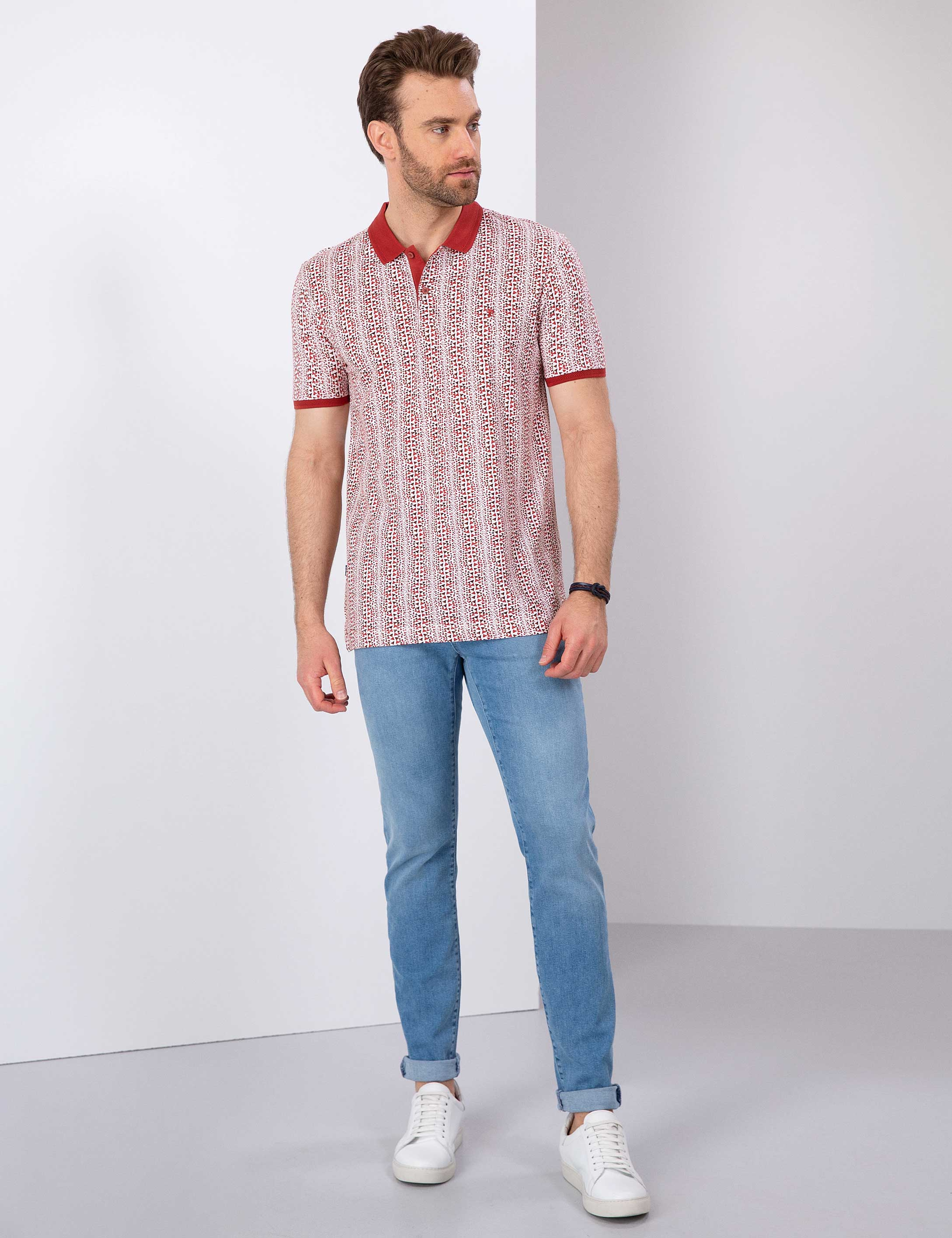 Kiremit Slim Fit Polo Yaka T-Shirt