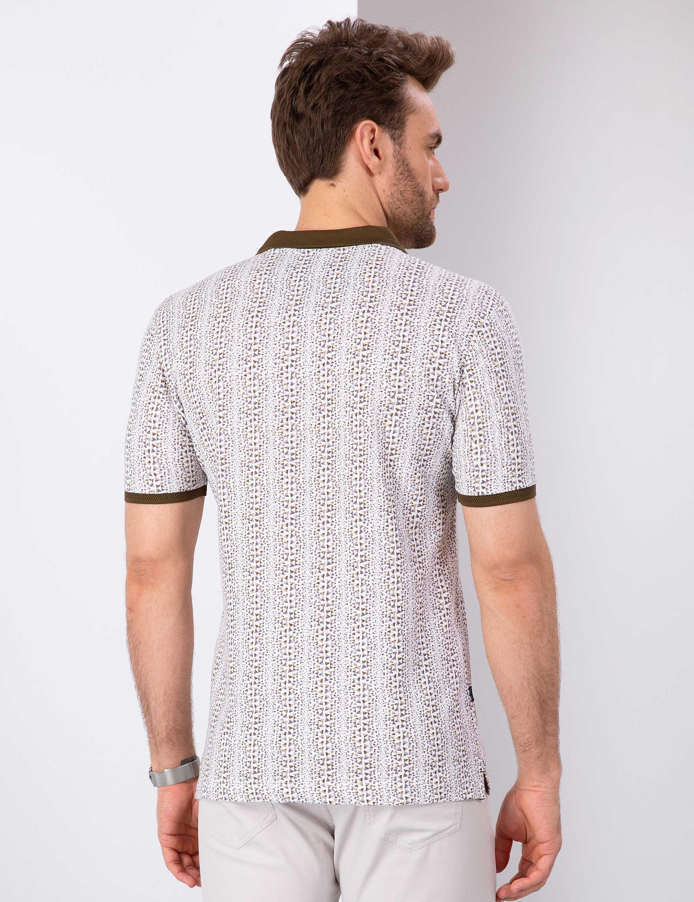 Haki Slim Fit Polo Yaka T-Shirt