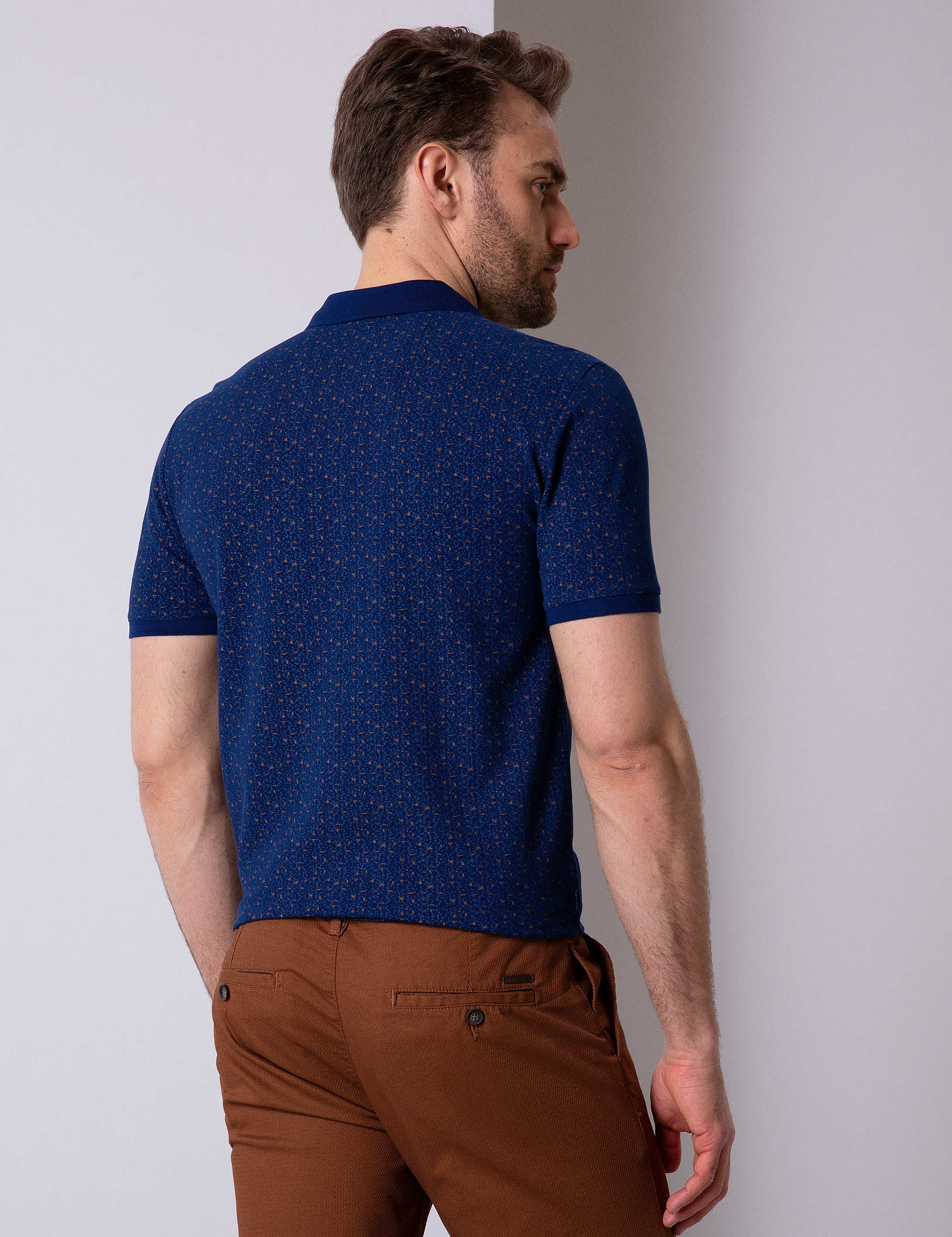 Lacivert Slim Fit Polo Yaka T-Shirt - Image 3