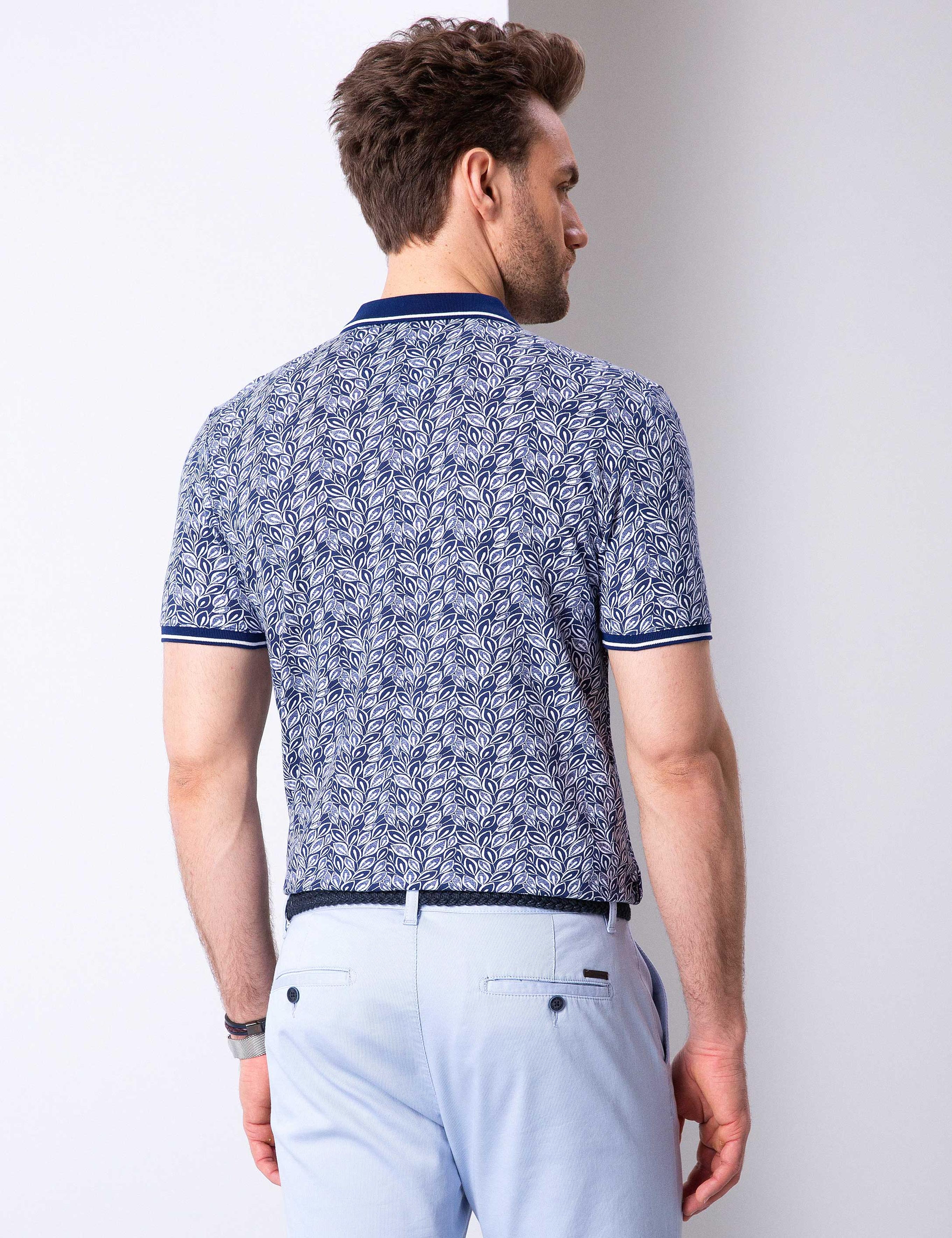 Lacivert Slim Fit Polo Yaka T-Shirt