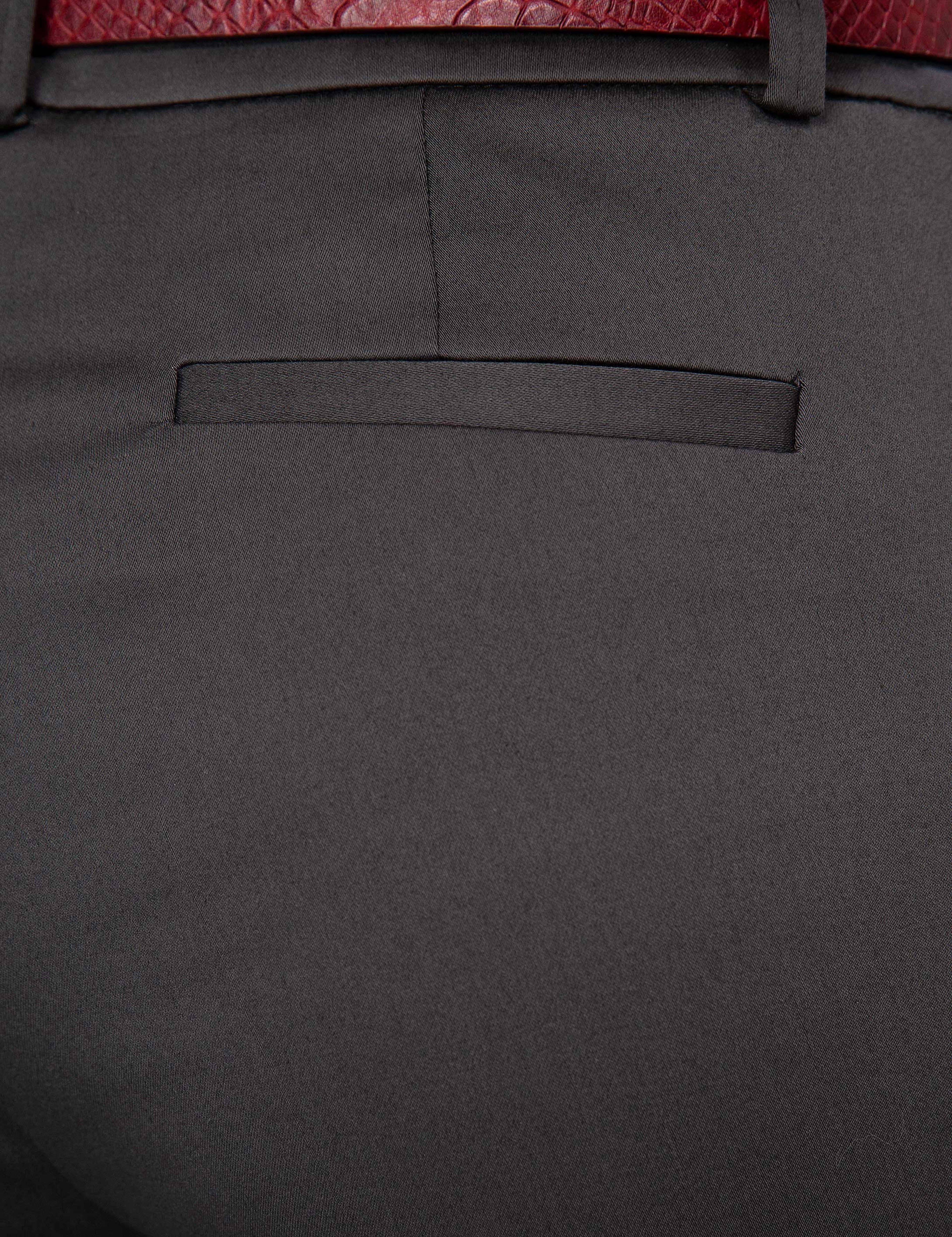 Siyah Slim Fit Kumaş Pantolon - Image 4