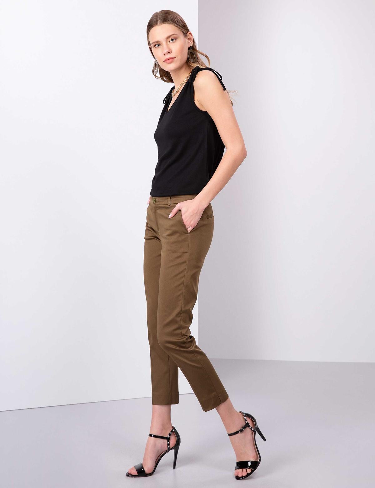 Haki Slim Fit Kumaş Pantolon - 50204277030