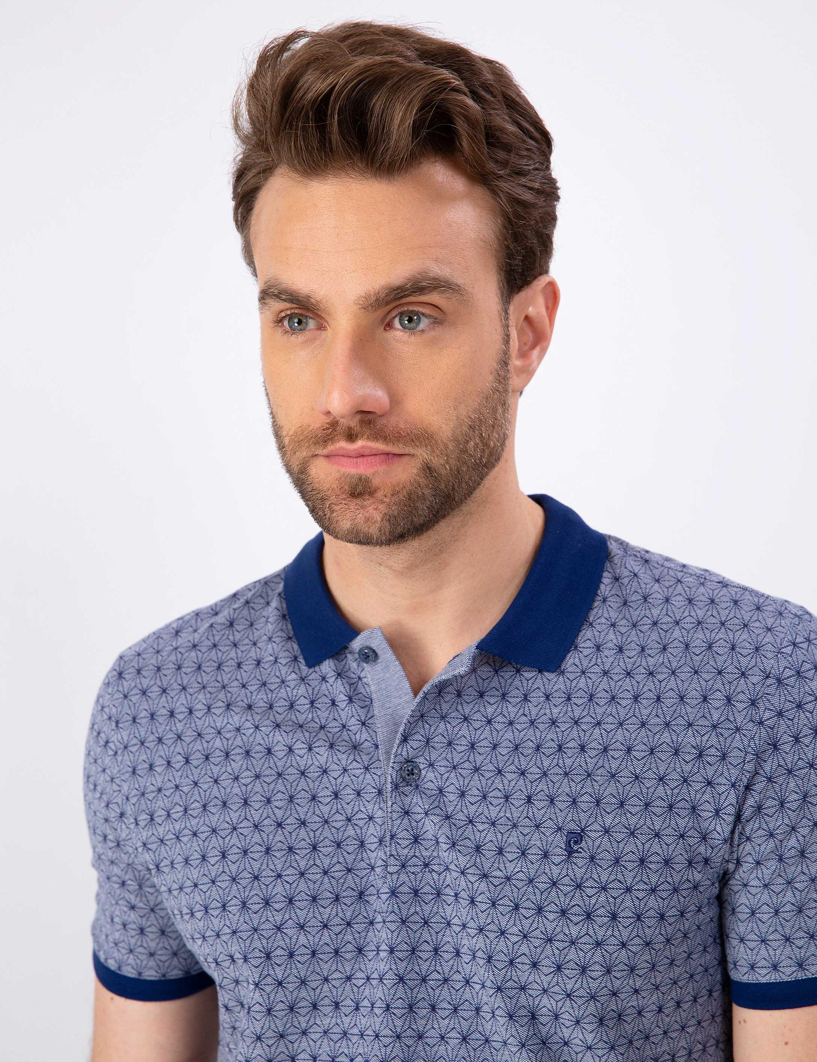 Lacivert Slim Fit Polo Yaka T-Shirt