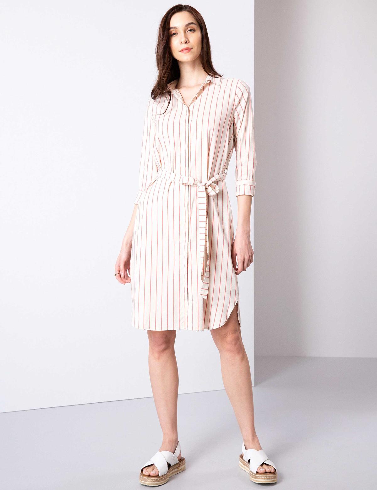 Nar Çiçeği Dokuma Elbise - 50204414006