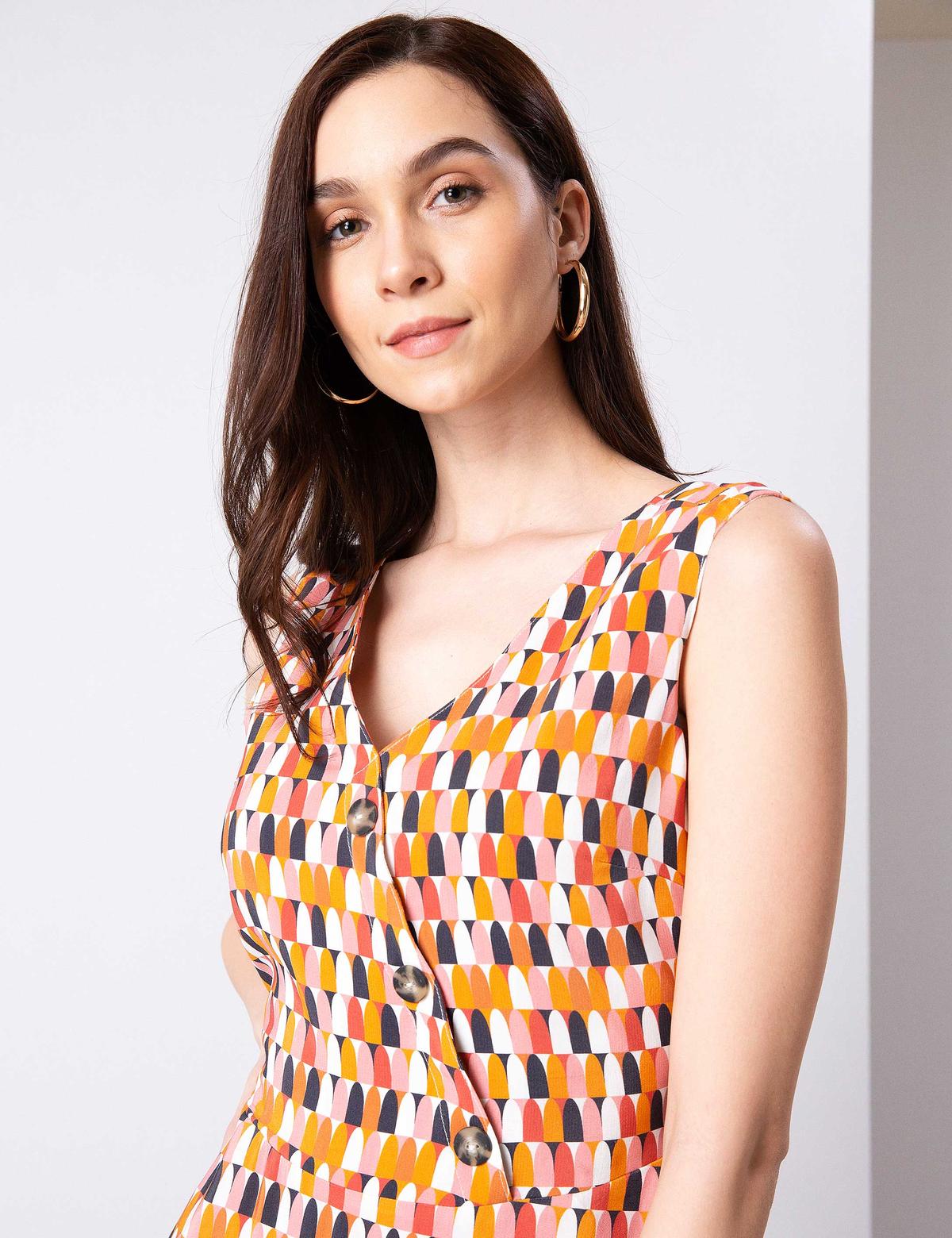 Hardal Dokuma Elbise - 50204424003