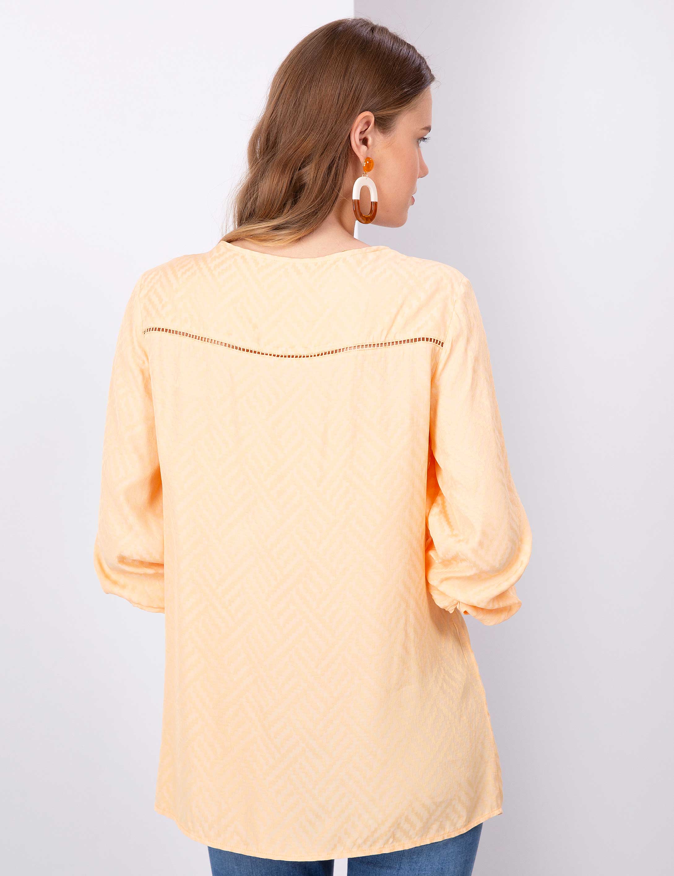 Turuncu Comfort Fit Bluz - Image 3