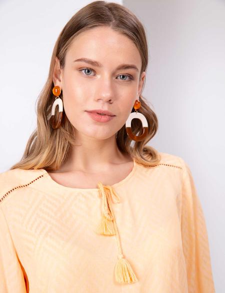 Turuncu Comfort Fit Bluz - 50204428008