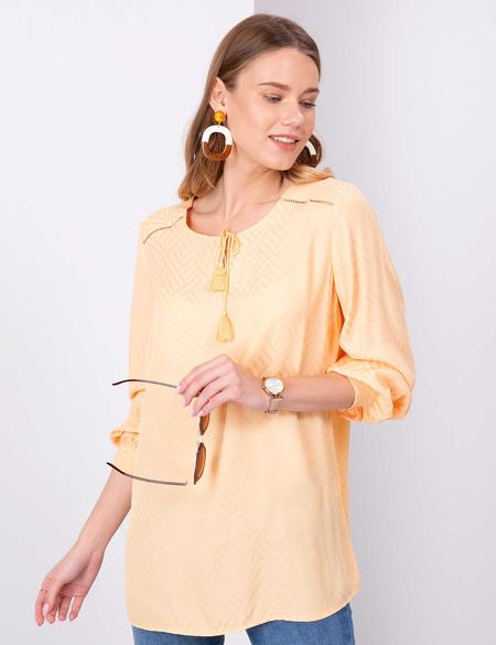 Turuncu Comfort Fit Bluz - 50204428008