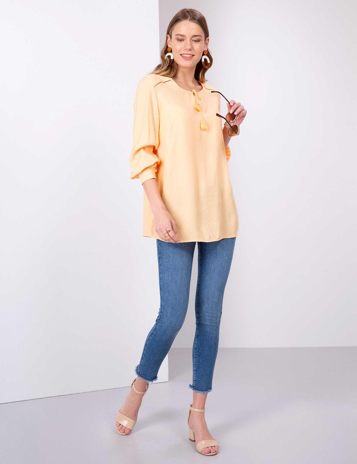 Turuncu Comfort Fit Bluz - 50204428008