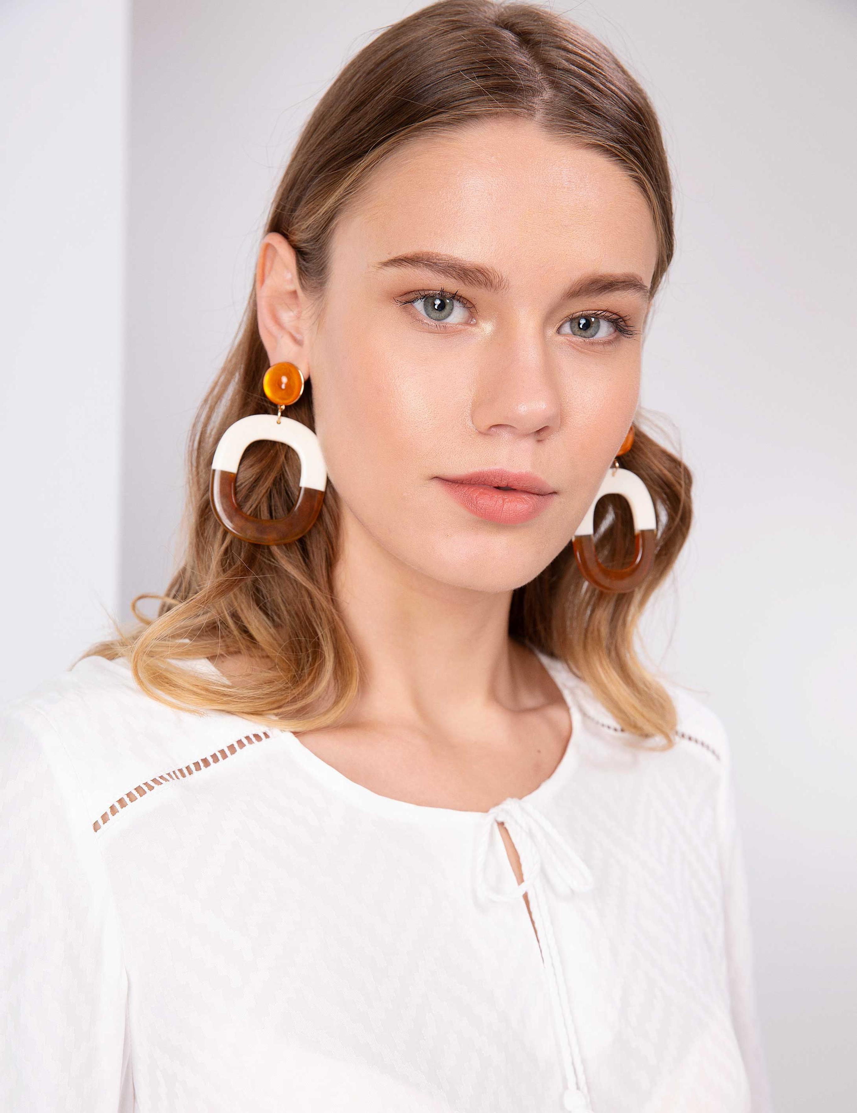 Ekru Comfort Fit Bluz