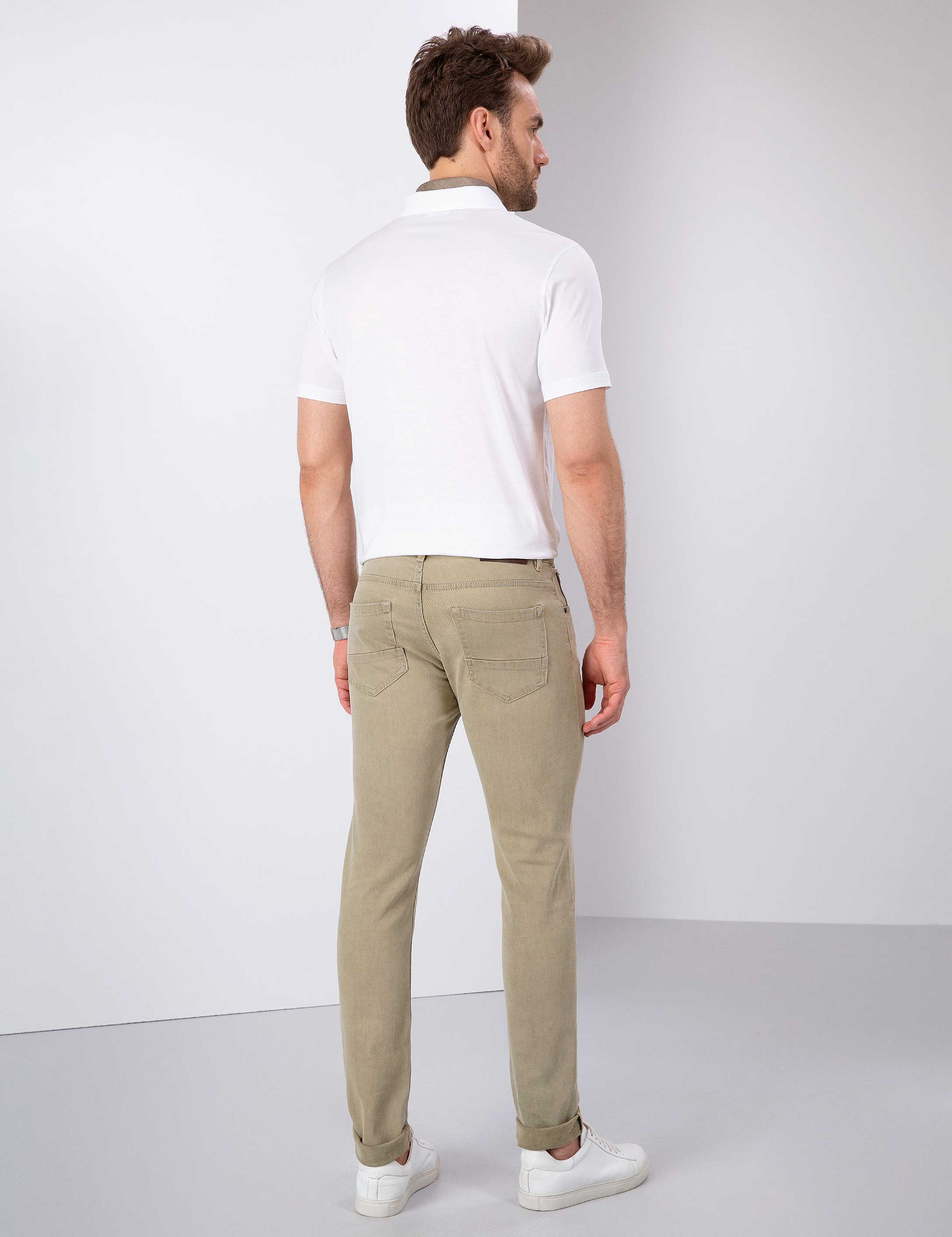 Camel Slim Fit Denim Pantolon - Image 3