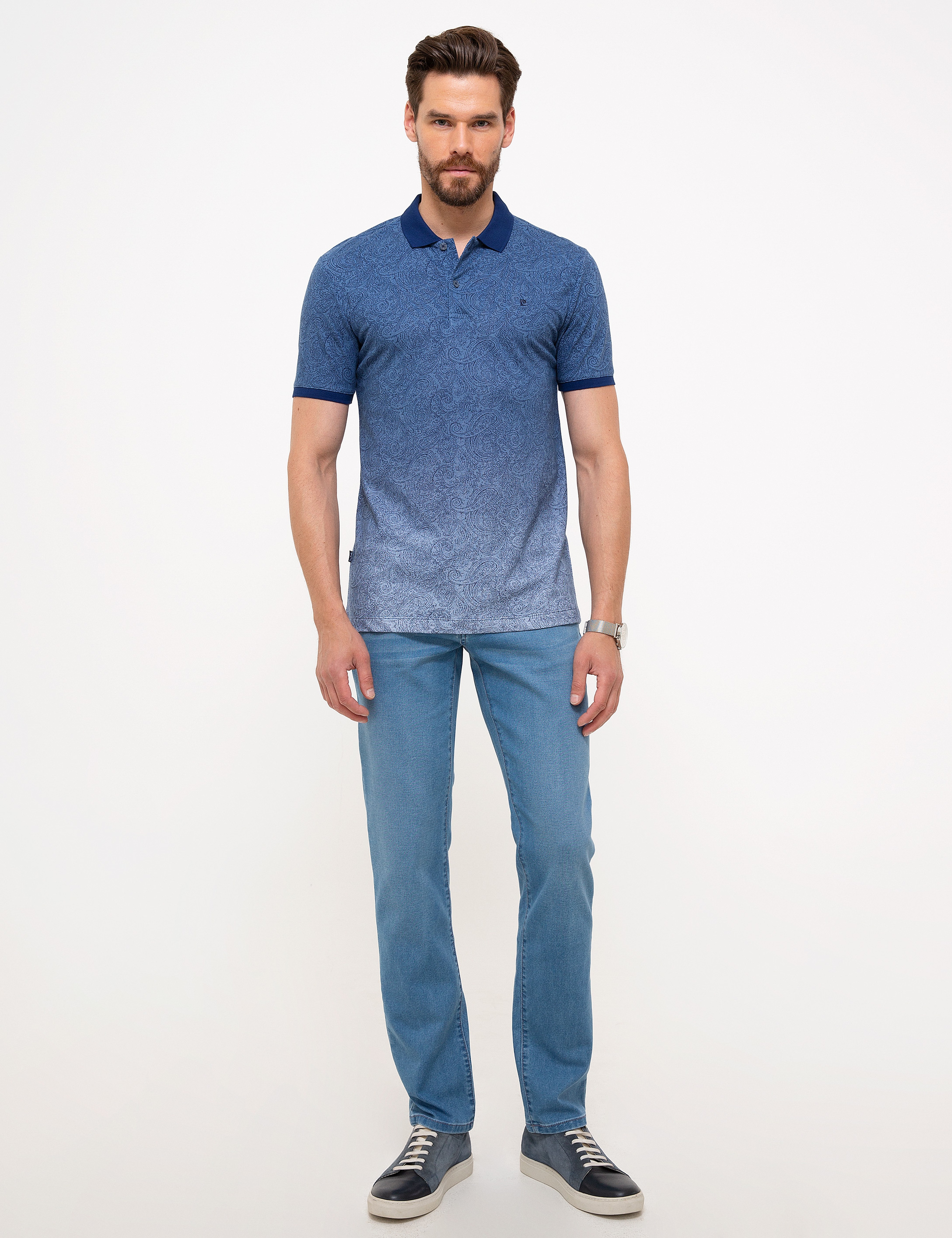 Koyu Mavi Straight Fit Denim Pantolon - Image 1