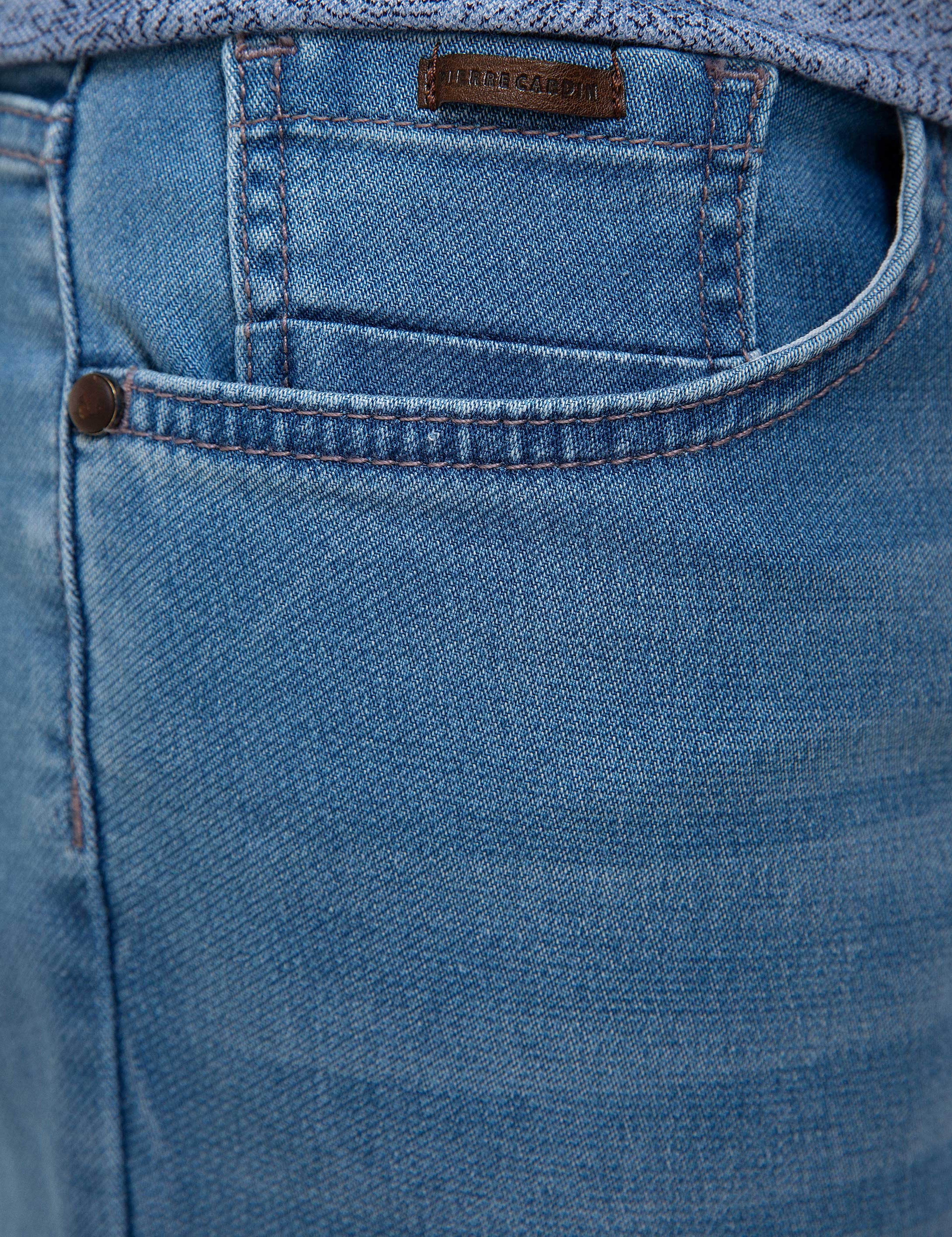 Koyu Mavi Straight Fit Denim Pantolon - Image 4