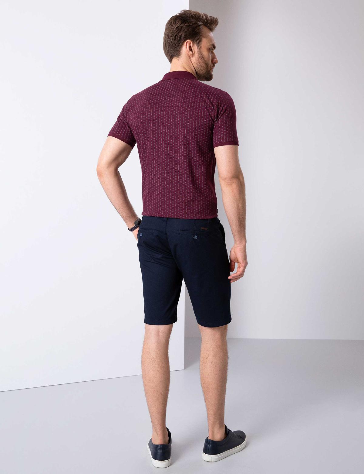 Lacivert Standart Fit Bermuda Şort - 50204615004