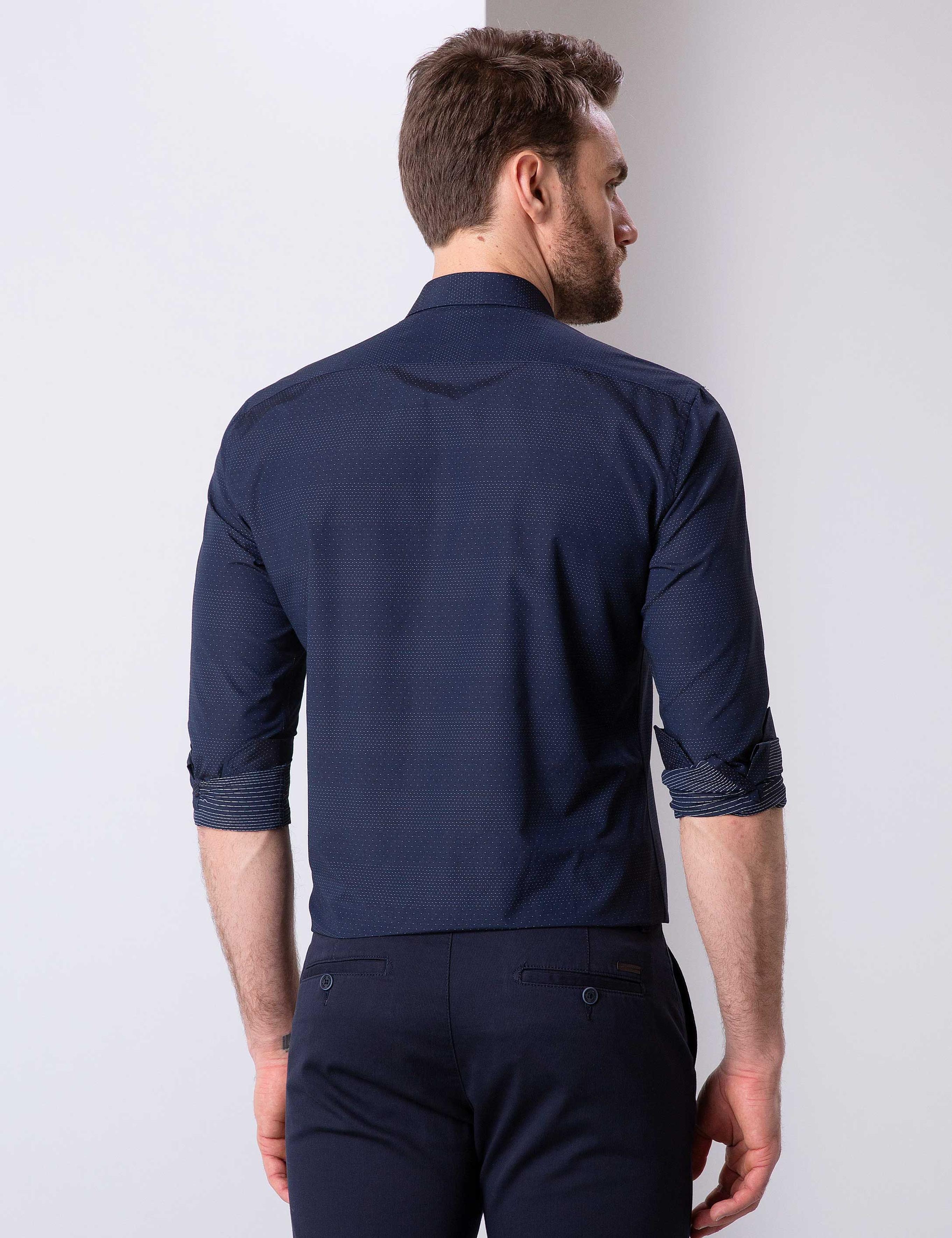 Lacivert Slim Fit Gömlek