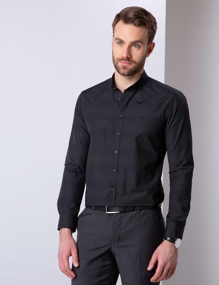Siyah Slim Fit Gömlek - 50204616010