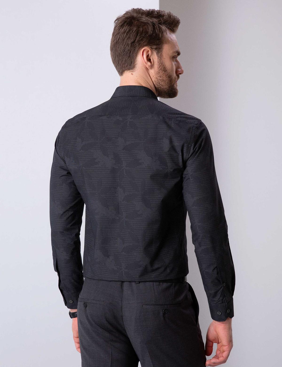 Siyah Slim Fit Gömlek - 50204617014