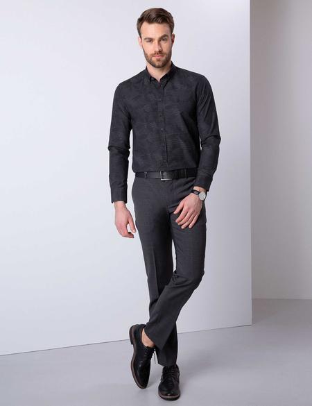 Siyah Slim Fit Gömlek - 50204617014