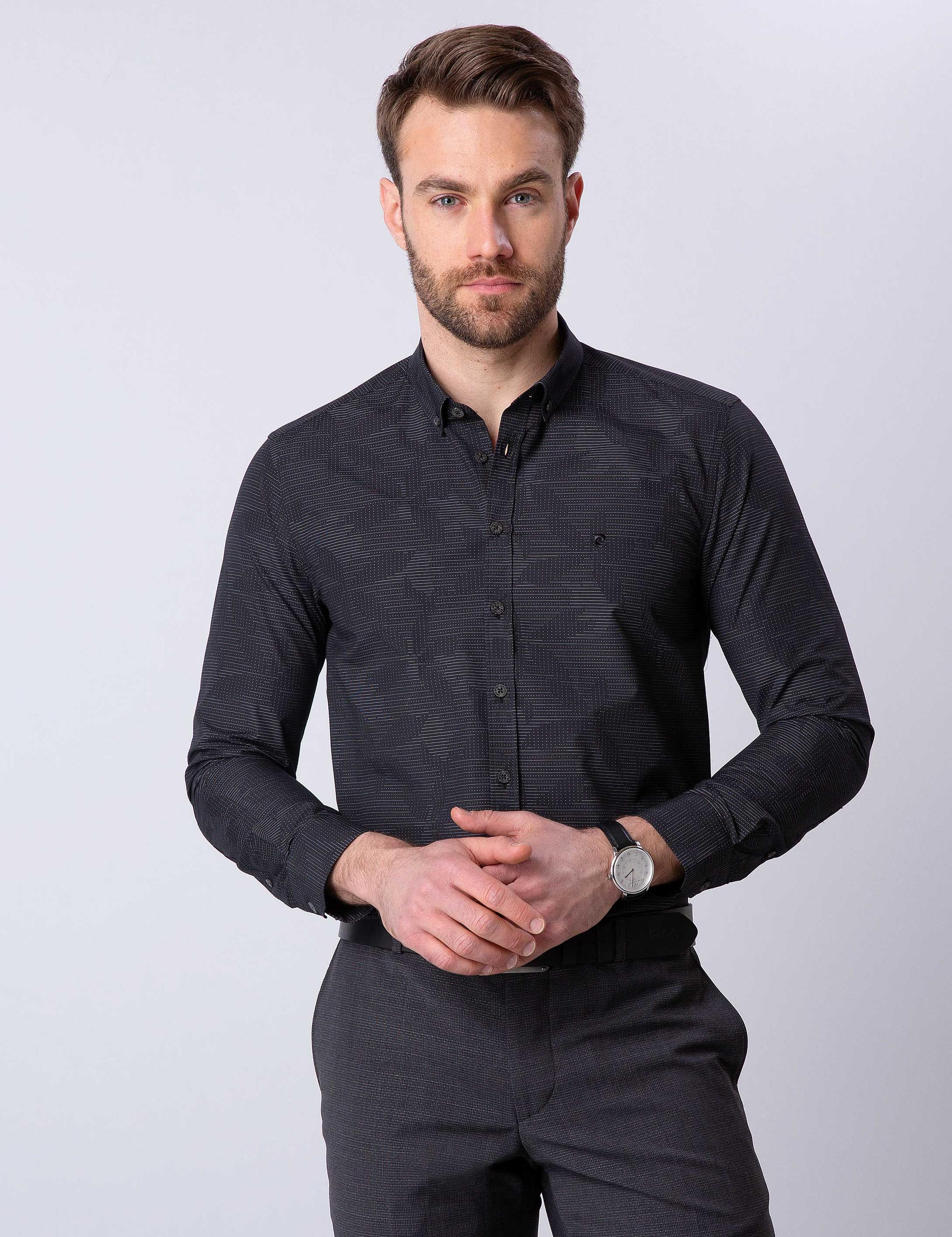Siyah Slim Fit Gömlek