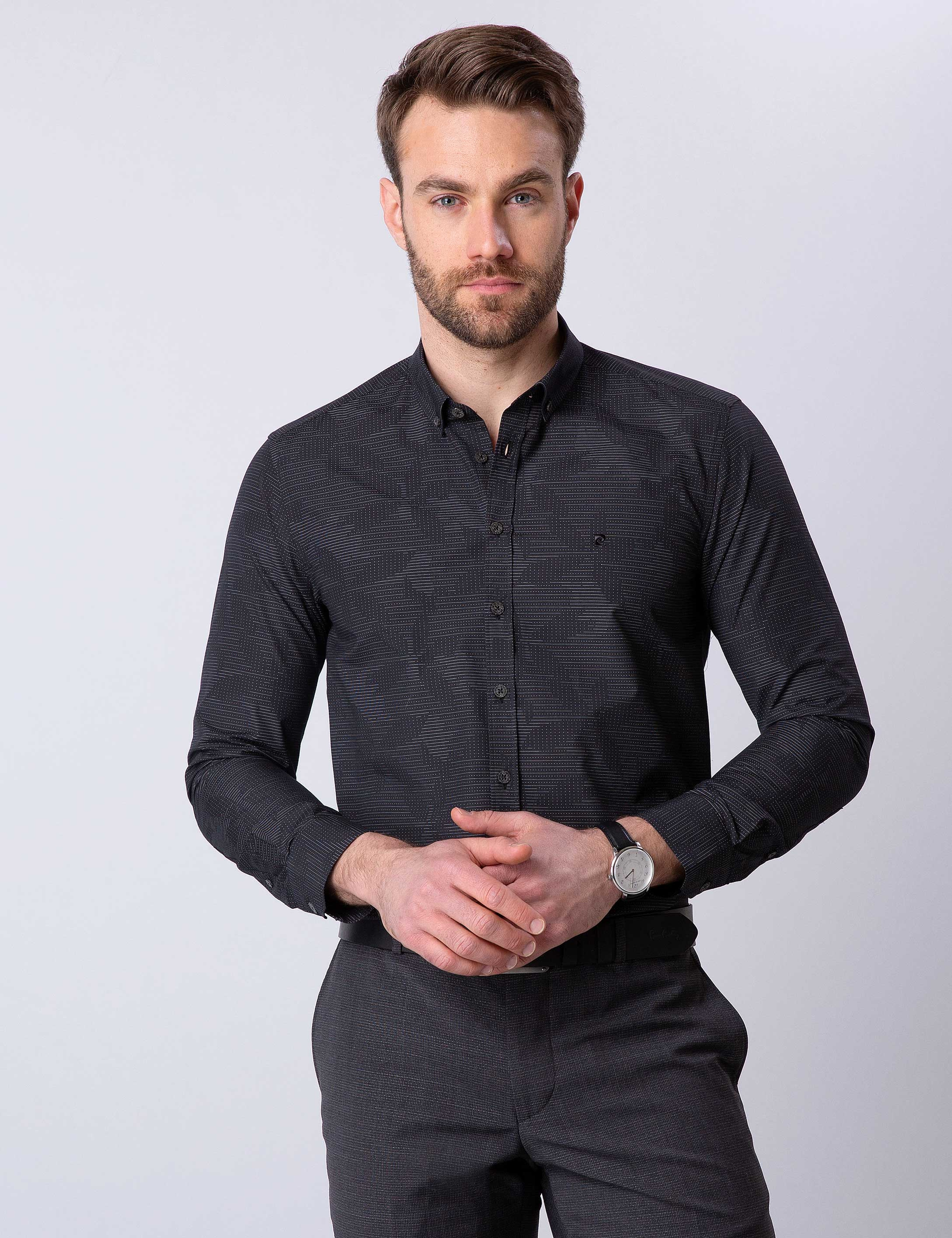 Siyah Slim Fit Gömlek