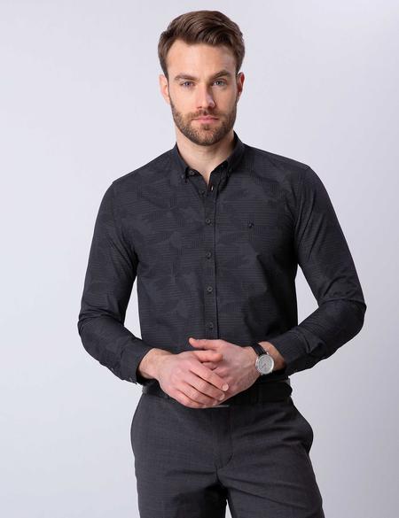 Siyah Slim Fit Gömlek - 50204617014