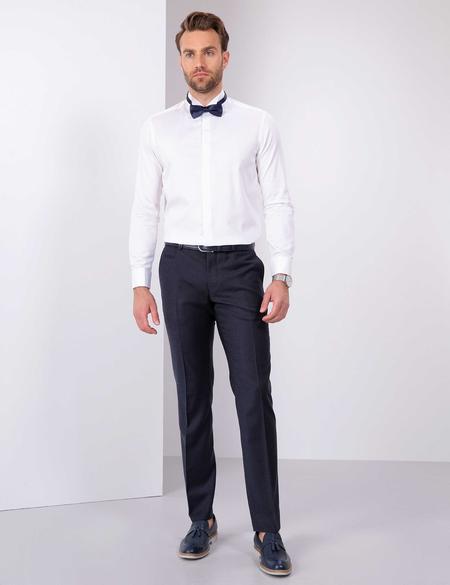 Beyaz Slim Fit Smokin Gömlek - 50204629006