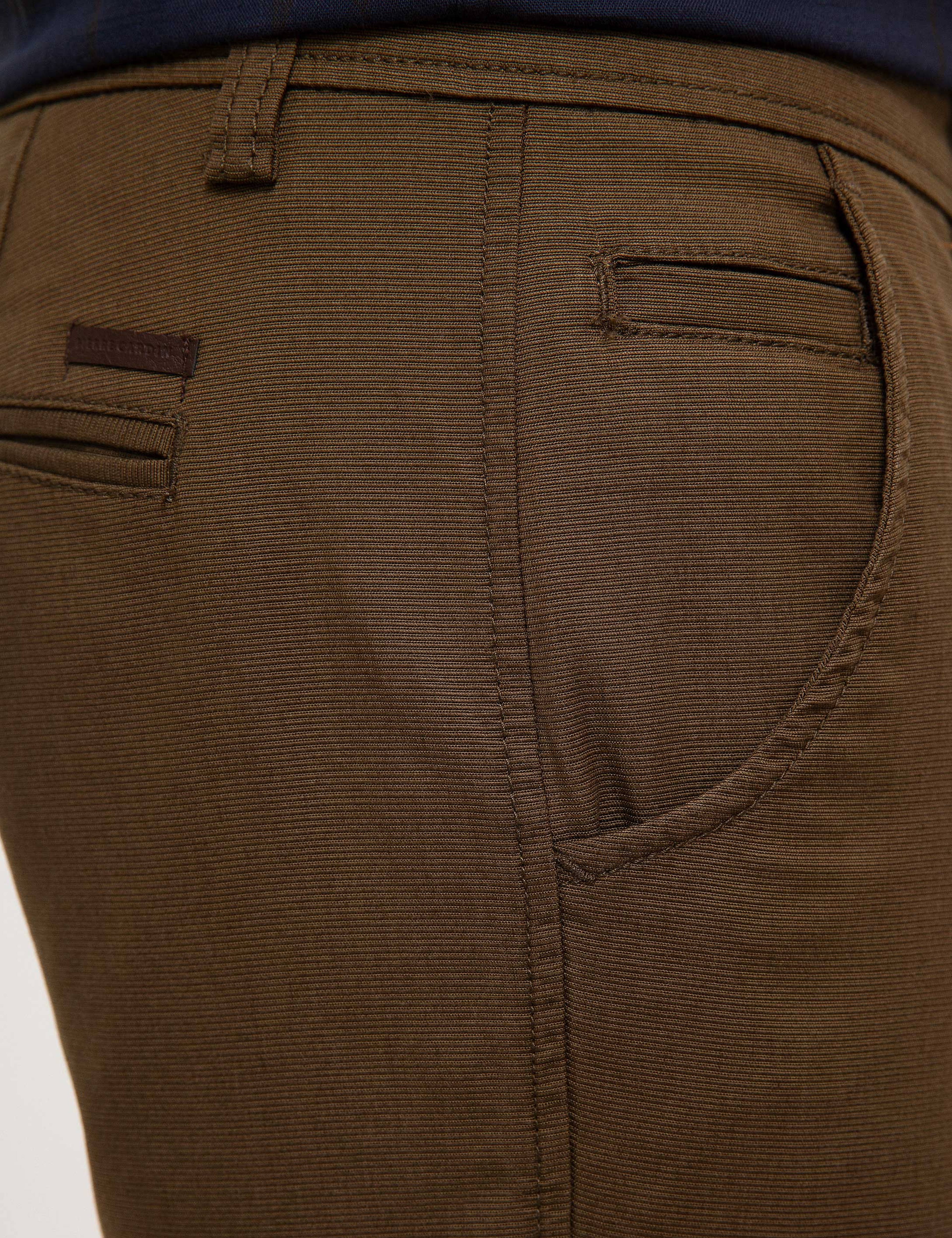Haki Slim Fit Bermuda Şort - Image 4
