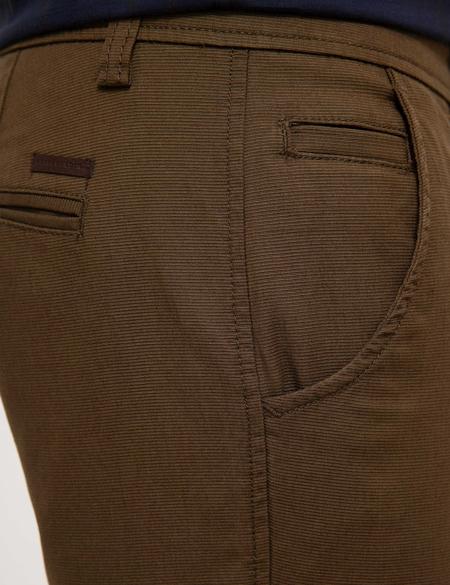 Haki Slim Fit Dokuma Şort - 50204652009