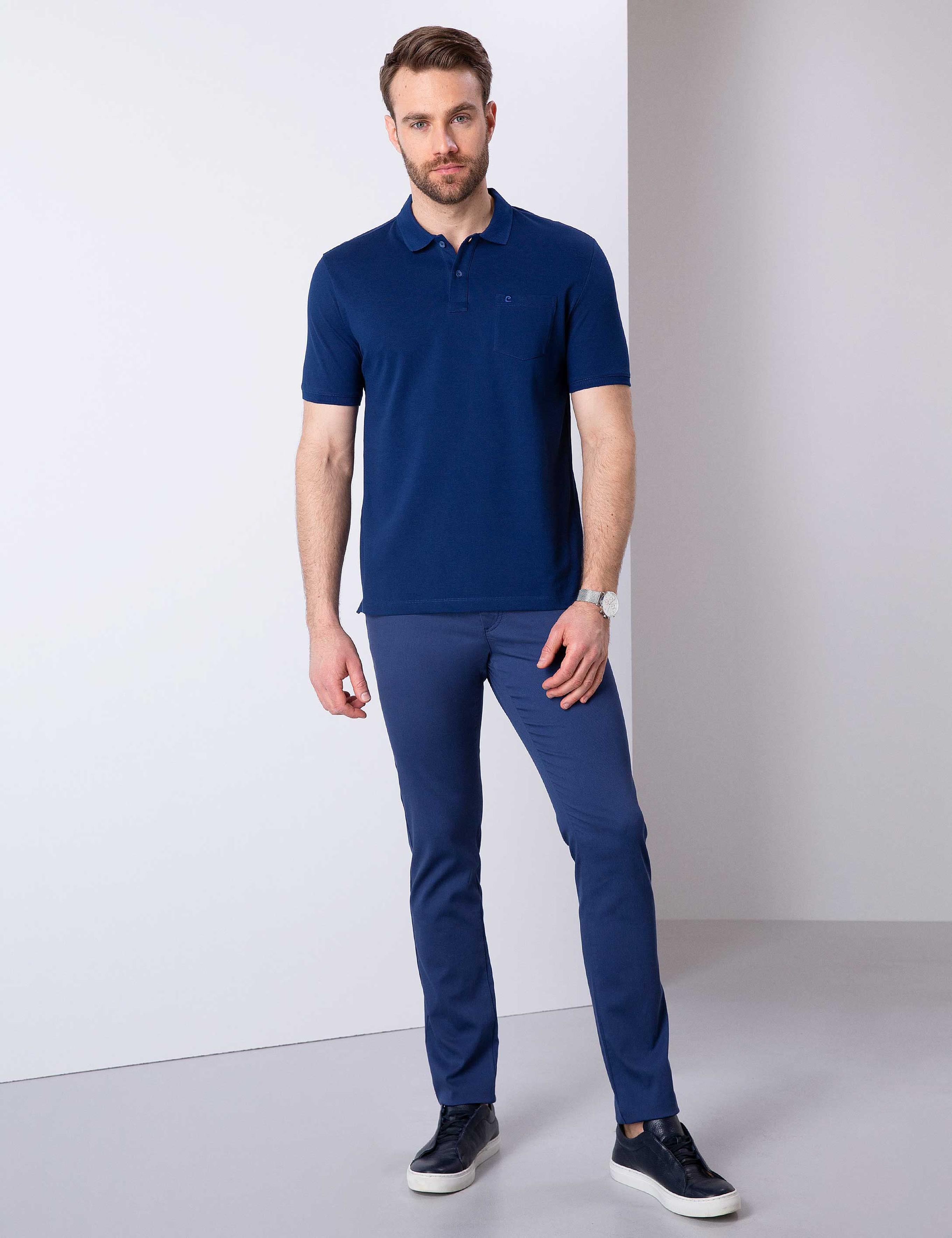 Lacivert Regular Fit Polo Yaka T-Shirt